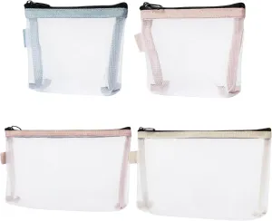 2PCS Mini Makeup Bag,Zipper Mesh Bags,Portable Small Makeup Pouch for Women,Small Travel Cosmetic Bag,Mini storage bag for coin,lipstick,jewelry