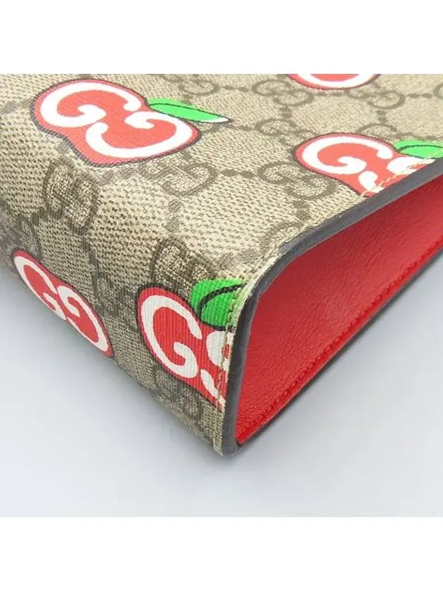 624881 Jagard GG Supreme Apple Logo Clutch
