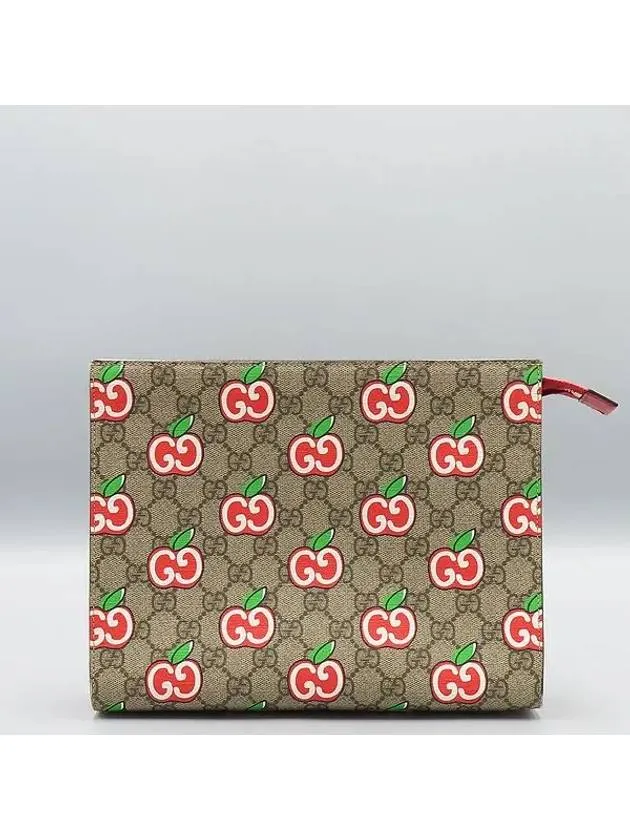 624881 Jagard GG Supreme Apple Logo Clutch