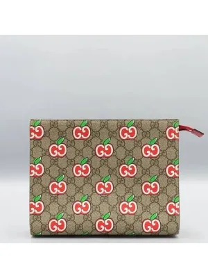 624881 Jagard GG Supreme Apple Logo Clutch