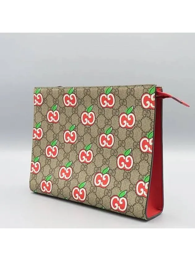 624881 Jagard GG Supreme Apple Logo Clutch