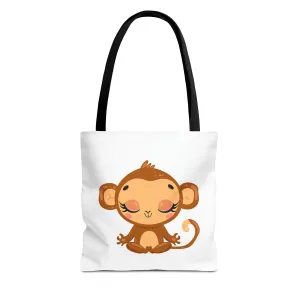 Baby Monkey Yoga Tote Bag