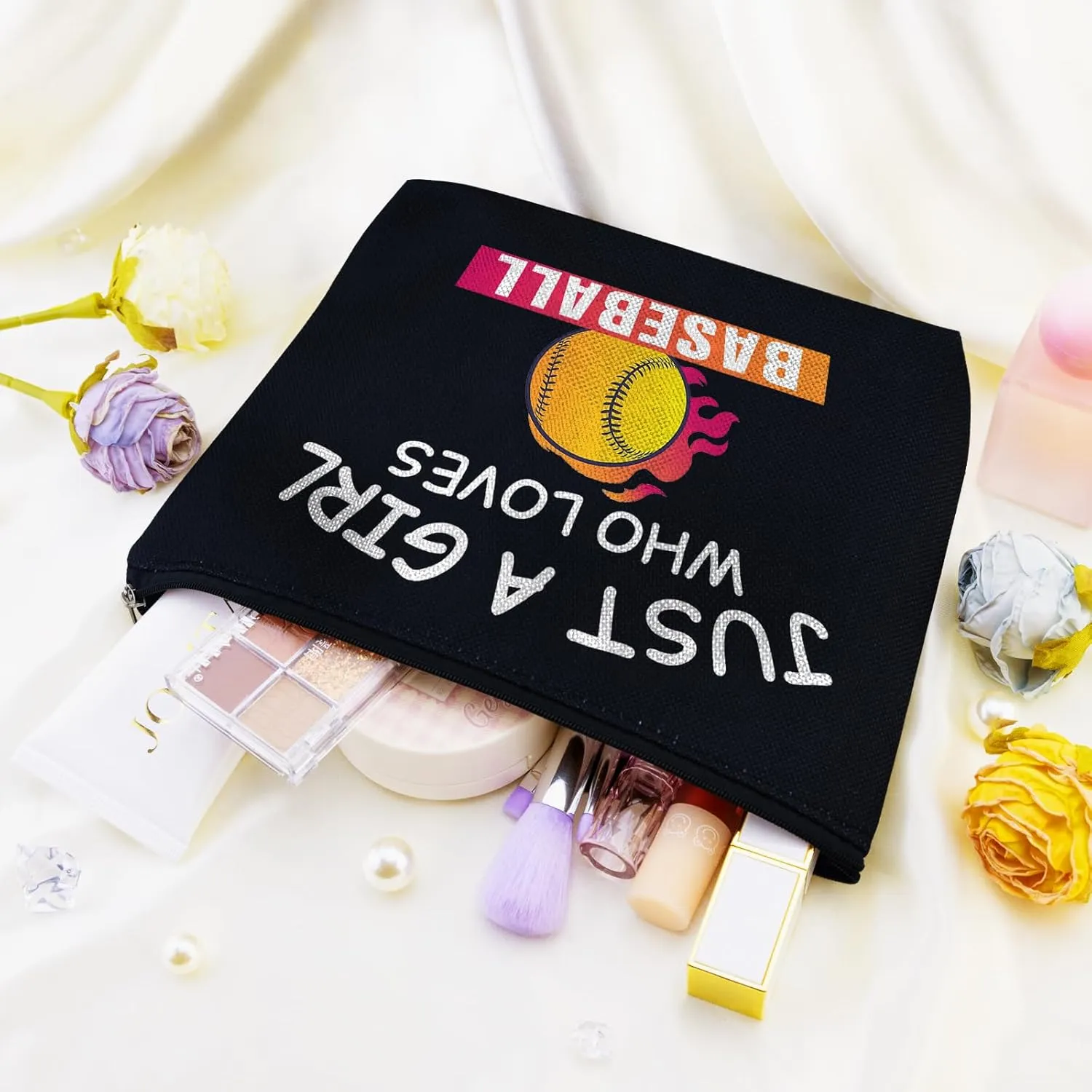Baseball Gifts for Women Peace Love Baseball Makeup Bag Baseball Gift Bags Baseball Coach Gifts Baseball Party Favors Baseball Mom Accessories Baseball Bogg Makeup Bag for Baseball Lover