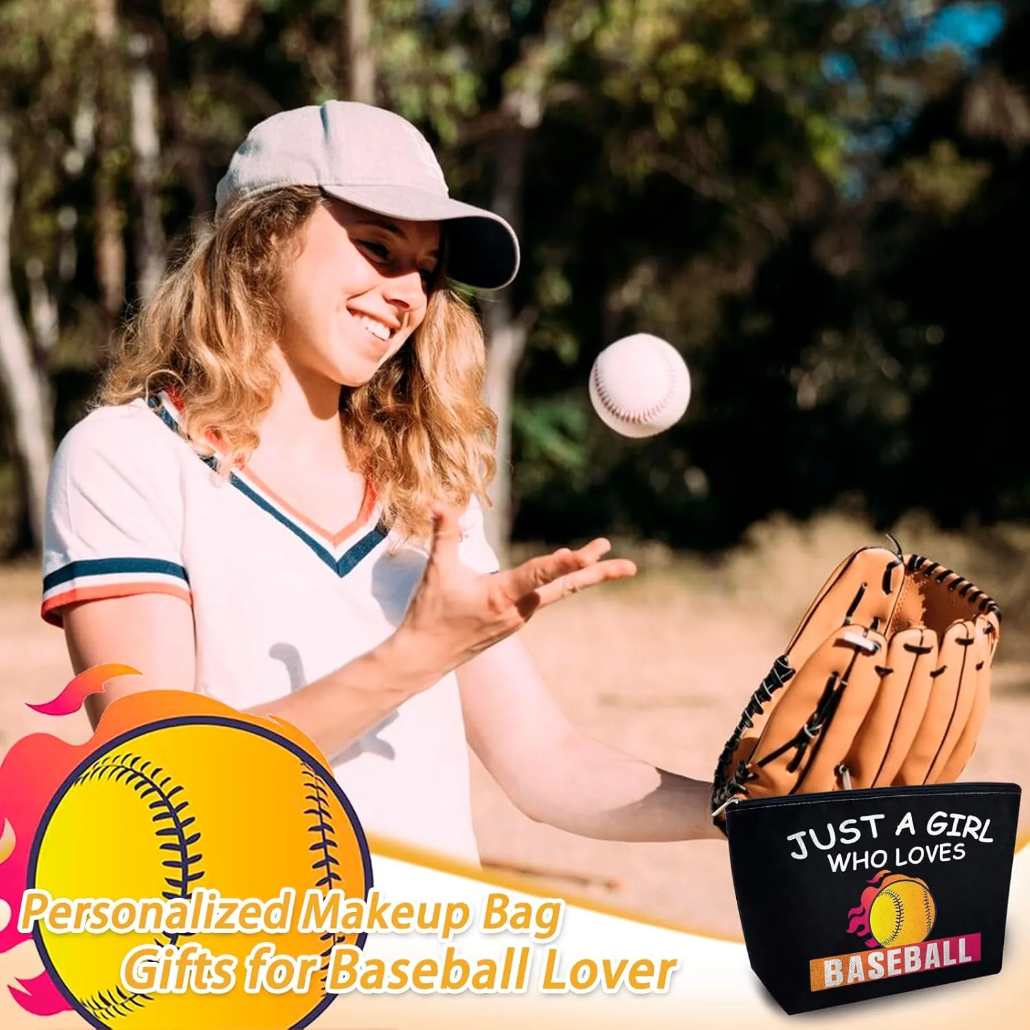 Baseball Gifts for Women Peace Love Baseball Makeup Bag Baseball Gift Bags Baseball Coach Gifts Baseball Party Favors Baseball Mom Accessories Baseball Bogg Makeup Bag for Baseball Lover
