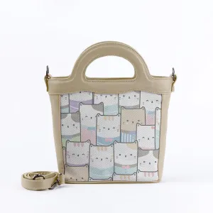 Beige Top Handle Handbag Kitty