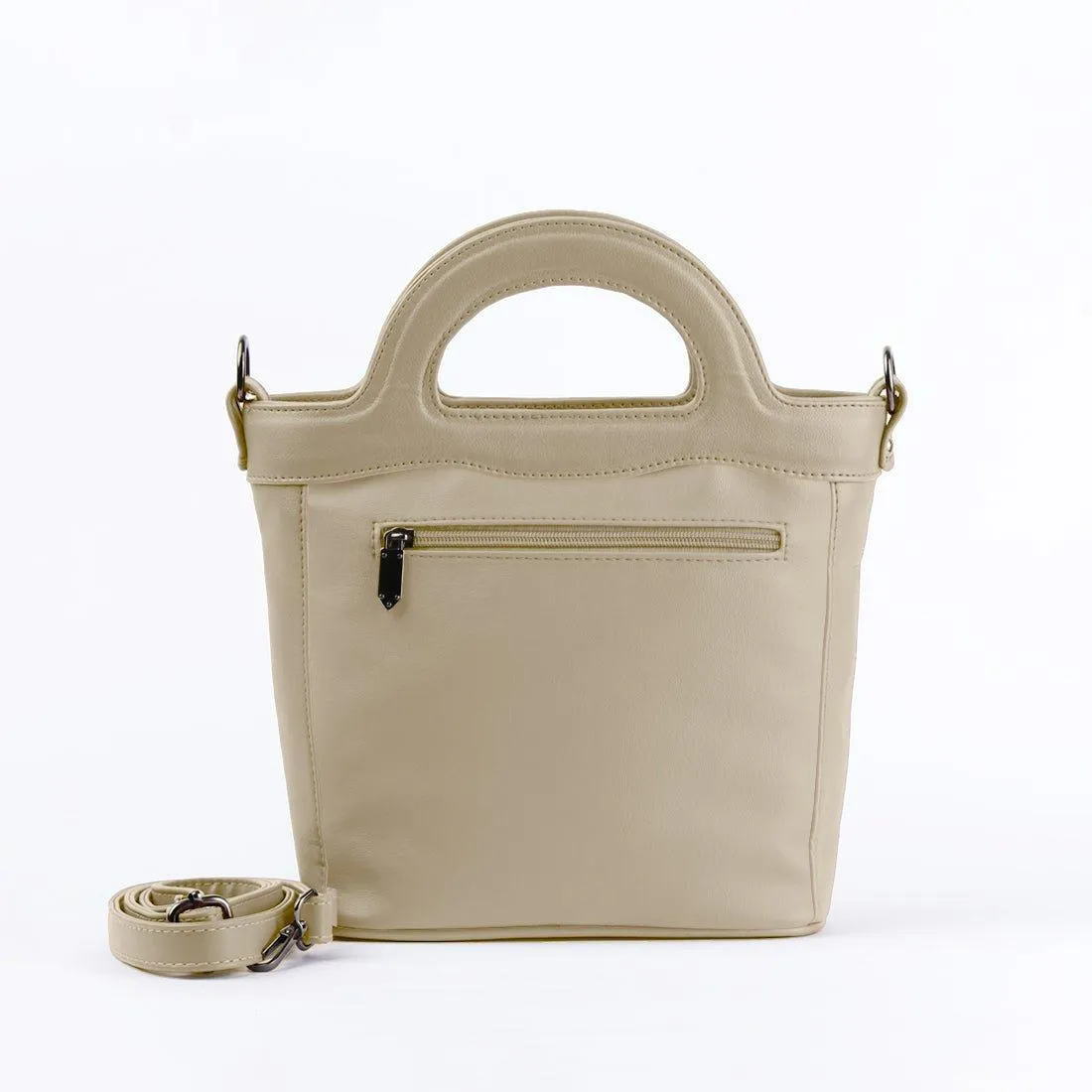 Beige Top Handle Handbag Kitty
