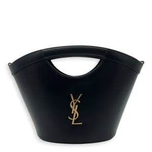 Celia Bucket Bag Black in Calfskin, Gold hardware