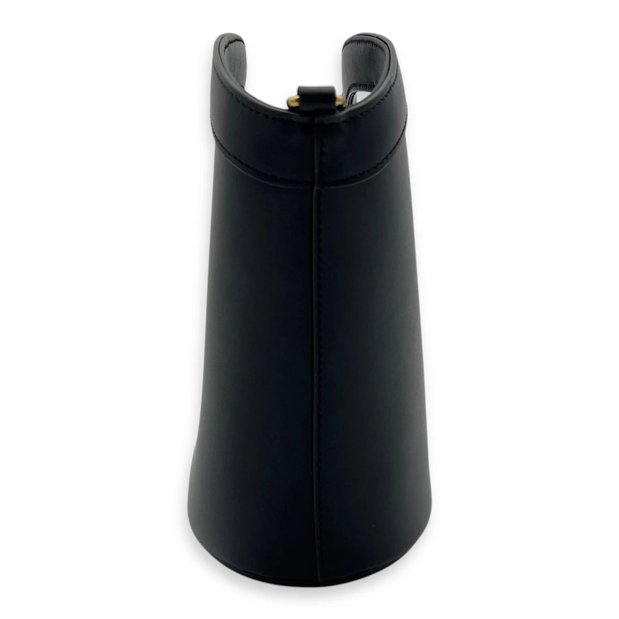 Celia Bucket Bag Black in Calfskin, Gold hardware