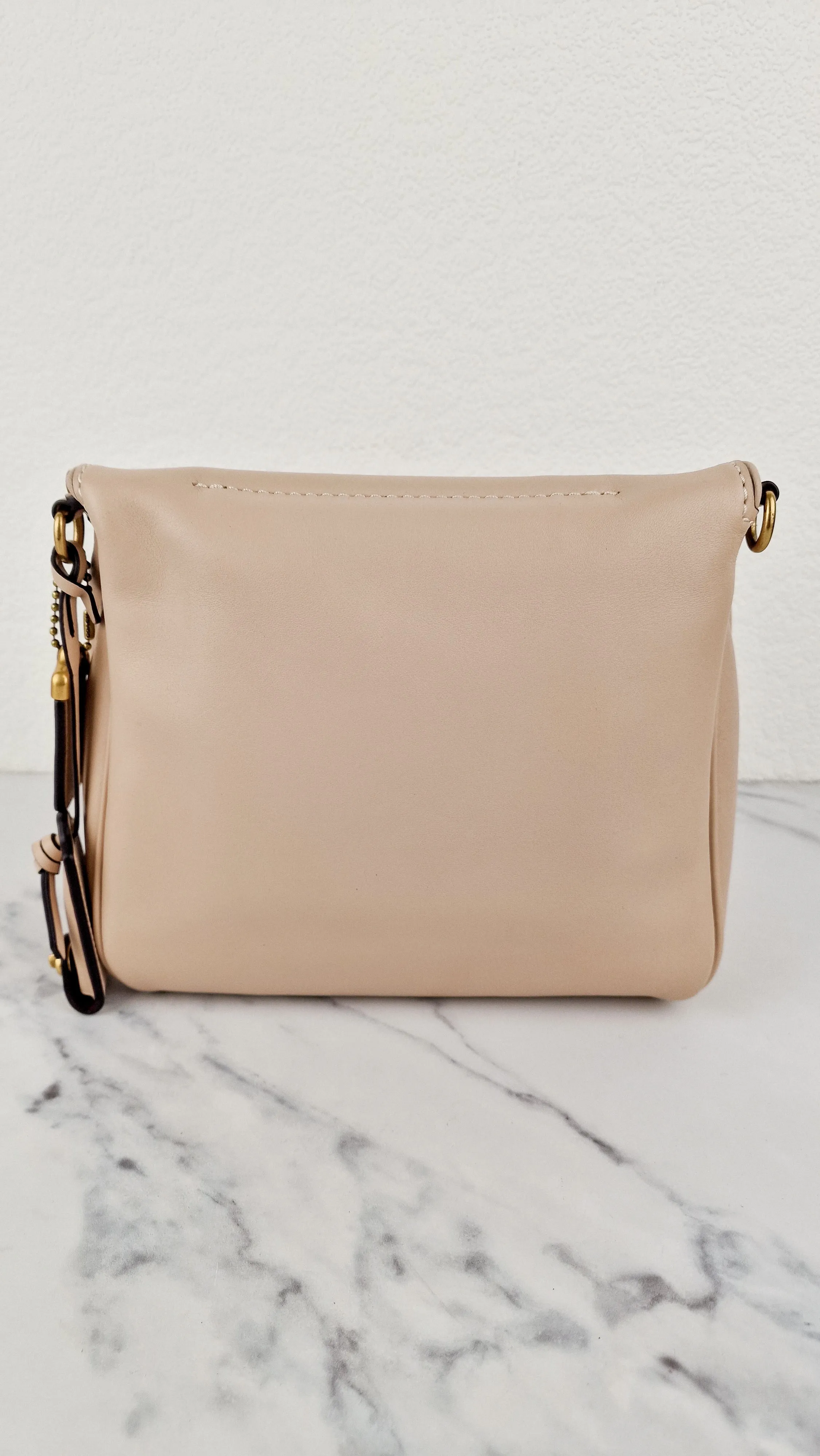 Coach 1941 Rider Bag 24 Crossbody Snakeskin in Beige Sand Cream Smooth Leather - Coach 75501