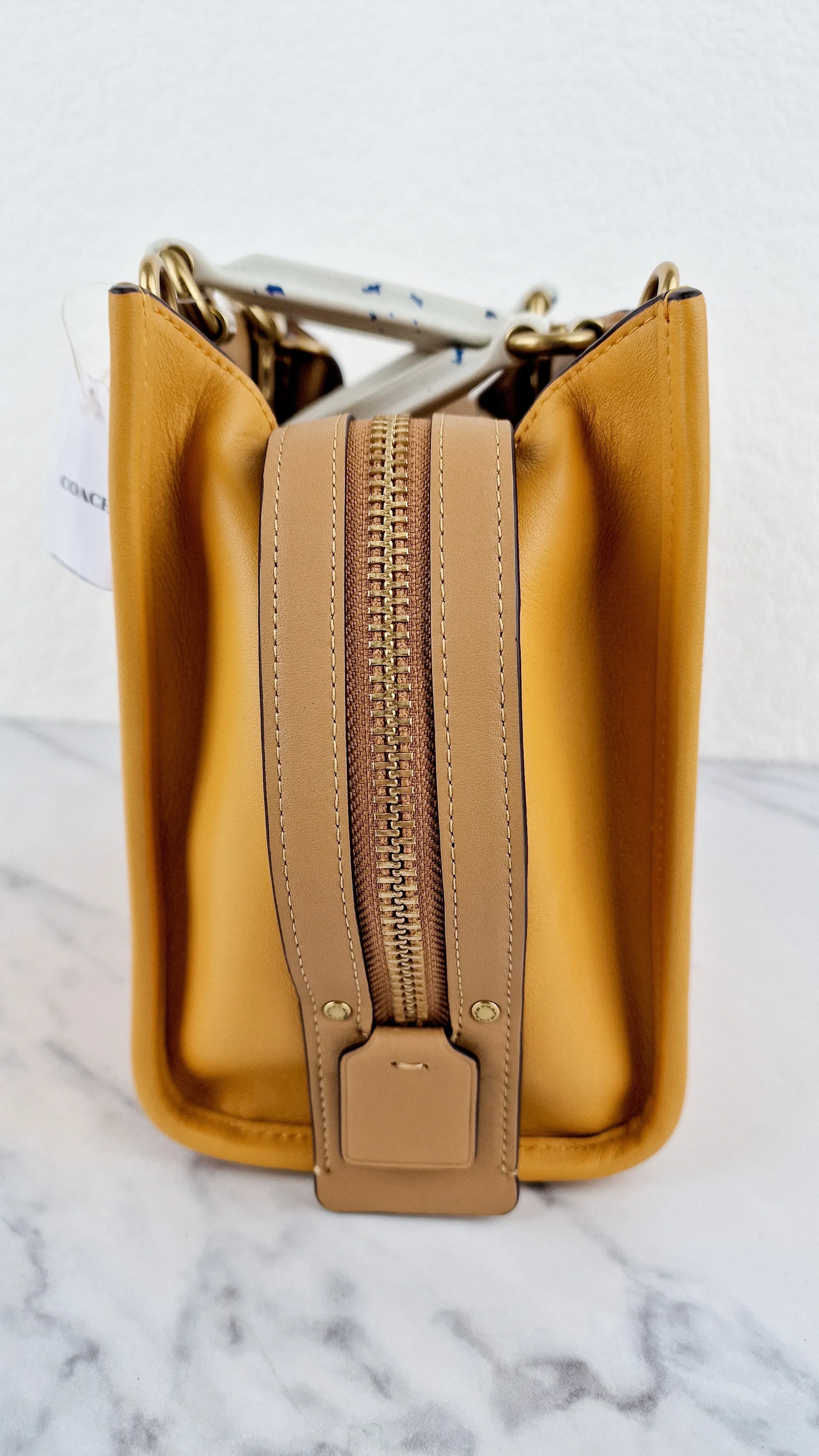 Coach 1941 Rogue 25 in Buttercup Yellow With Recycled Handles Leather Satchel - Coach C7619