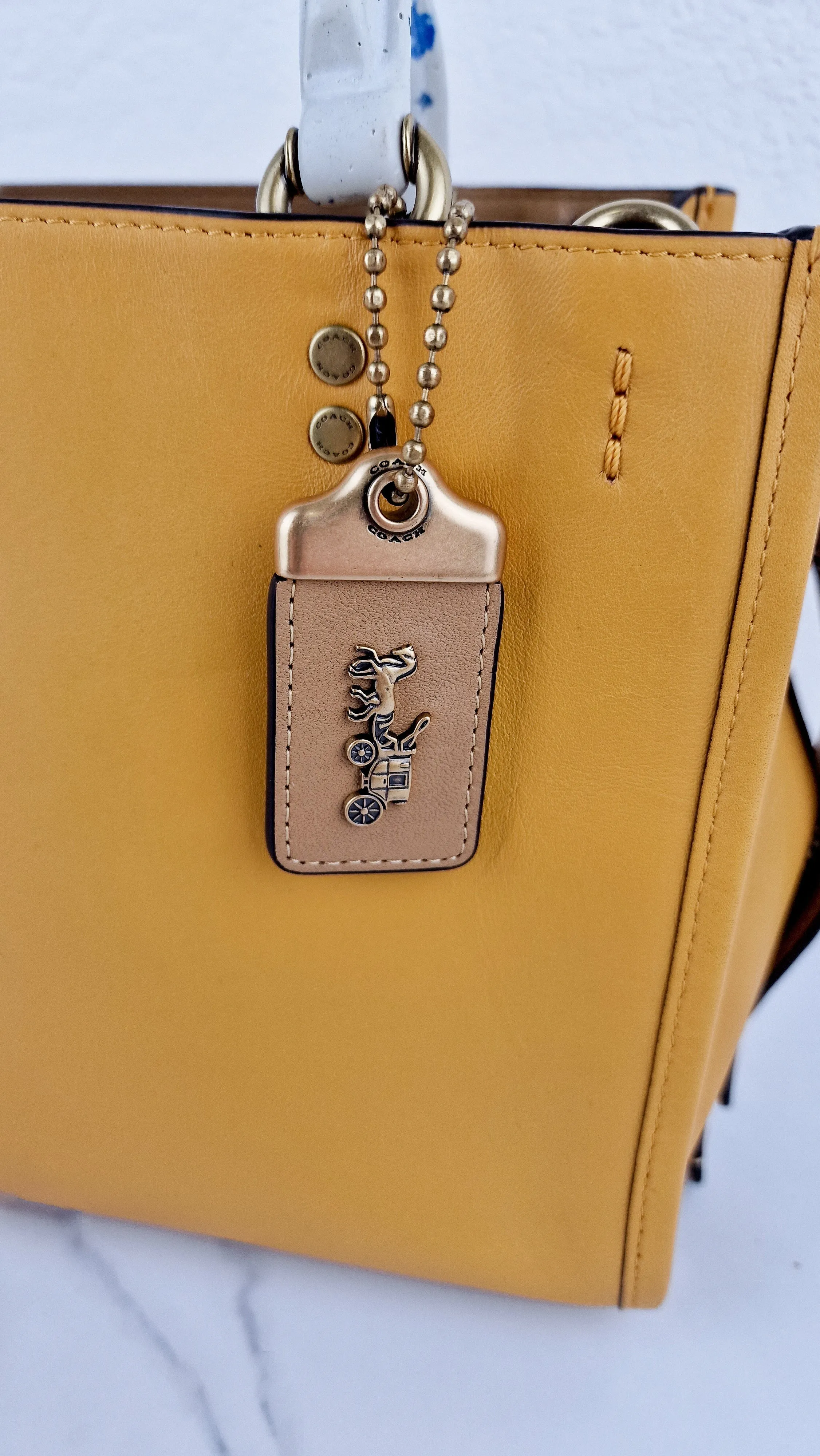 Coach 1941 Rogue 25 in Buttercup Yellow With Recycled Handles Leather Satchel - Coach C7619