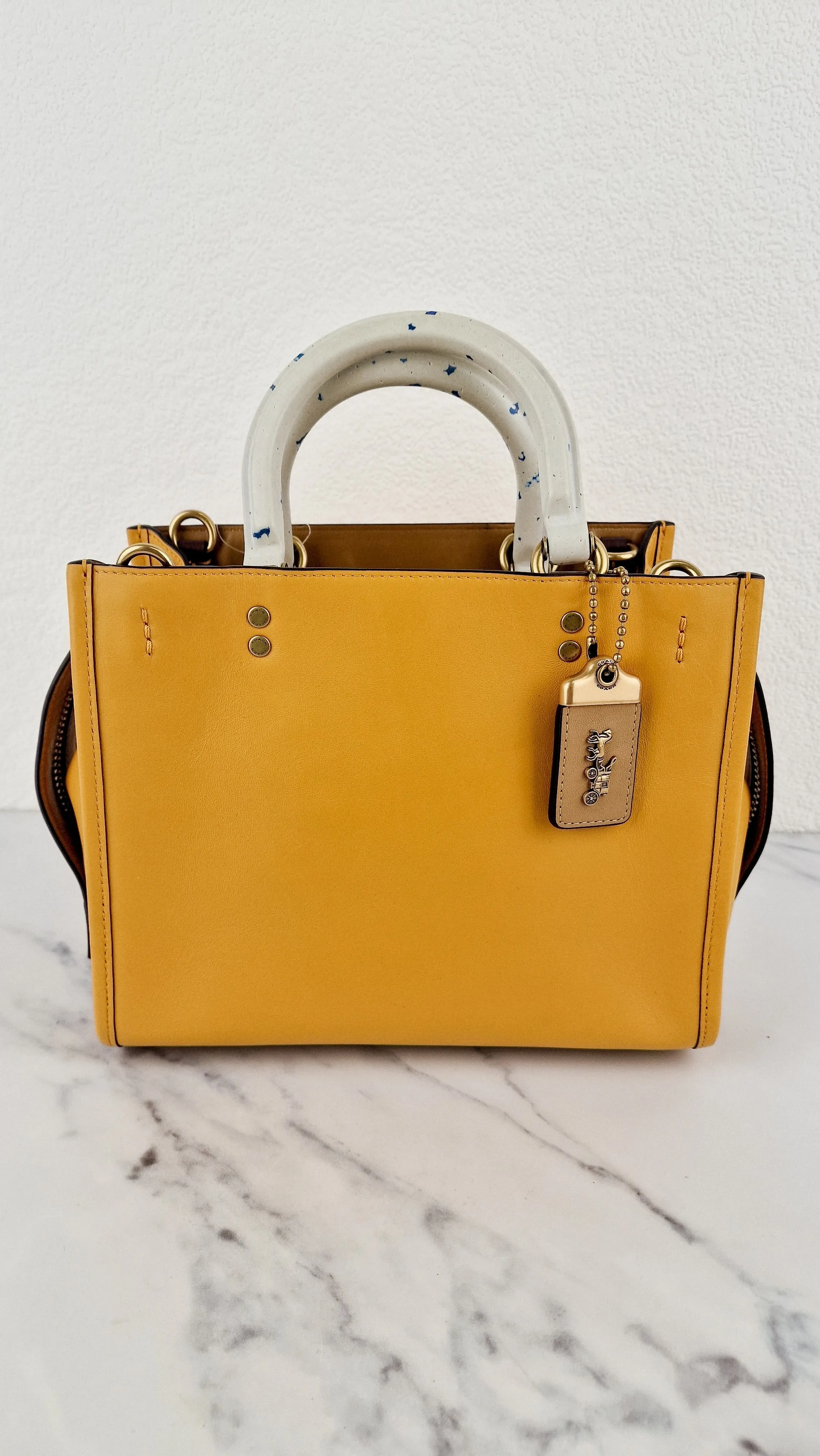 Coach 1941 Rogue 25 in Buttercup Yellow With Recycled Handles Leather Satchel - Coach C7619