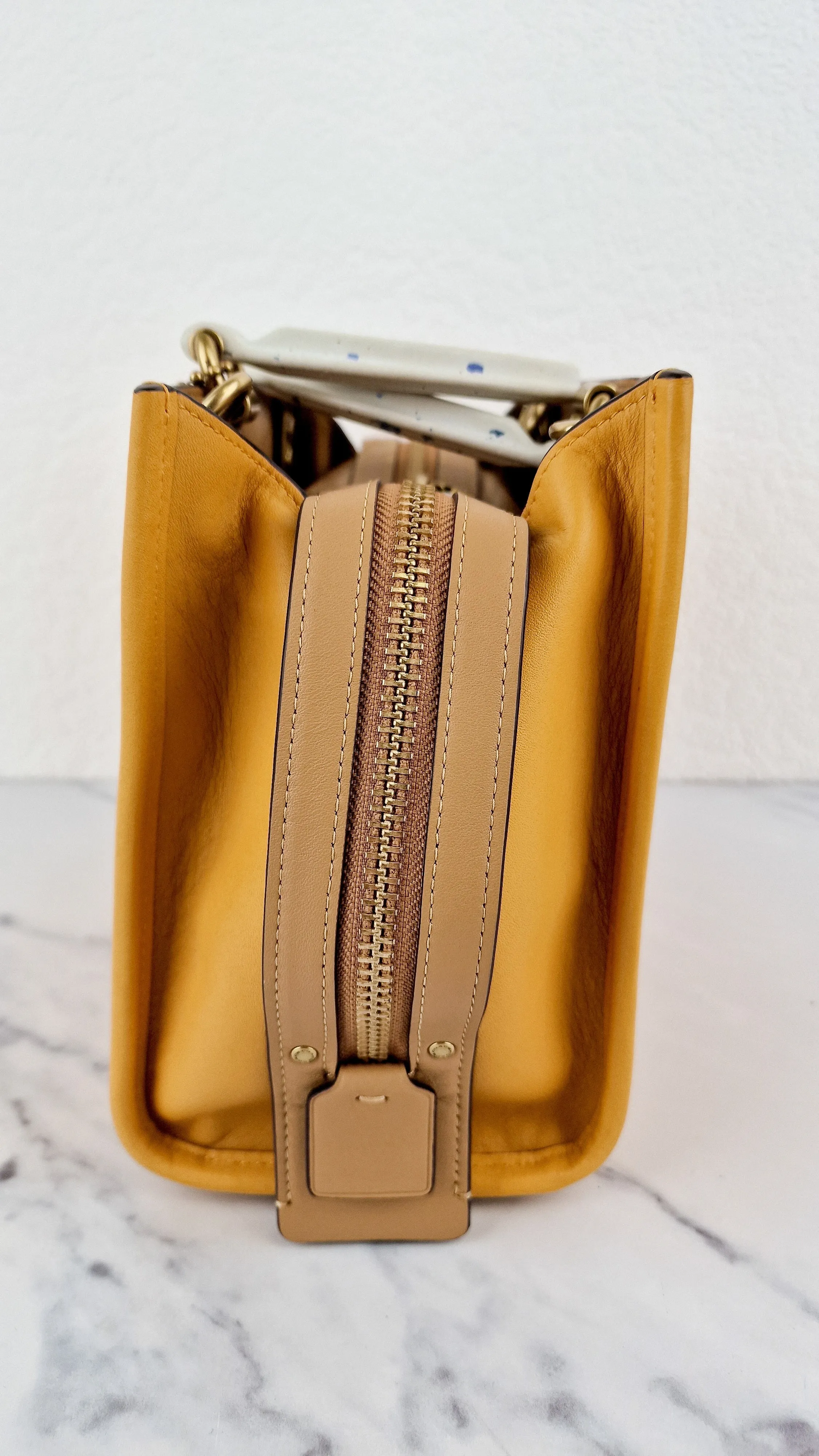 Coach 1941 Rogue 25 in Buttercup Yellow With Recycled Handles Leather Satchel - Coach C7619