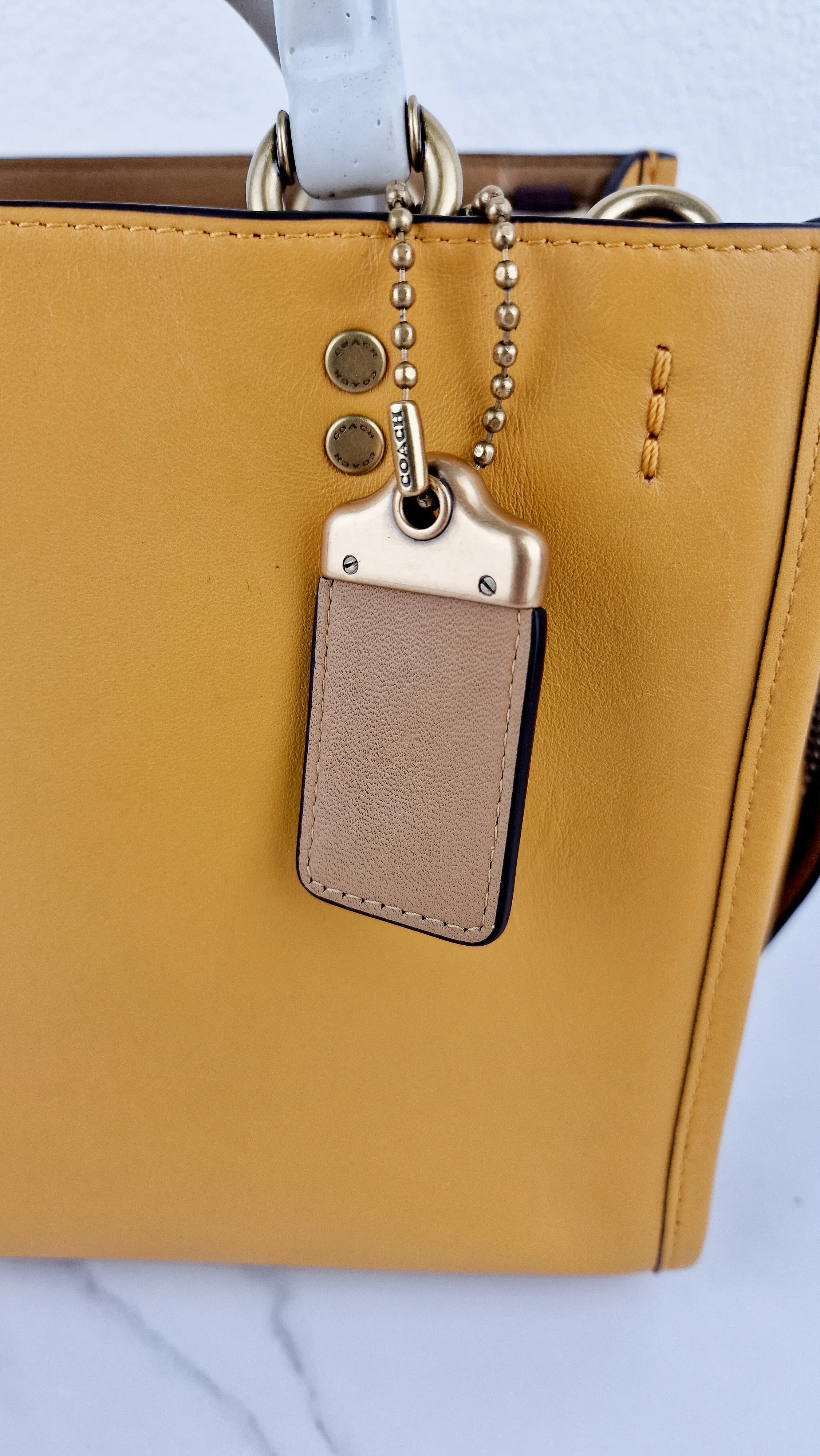 Coach 1941 Rogue 25 in Buttercup Yellow With Recycled Handles Leather Satchel - Coach C7619