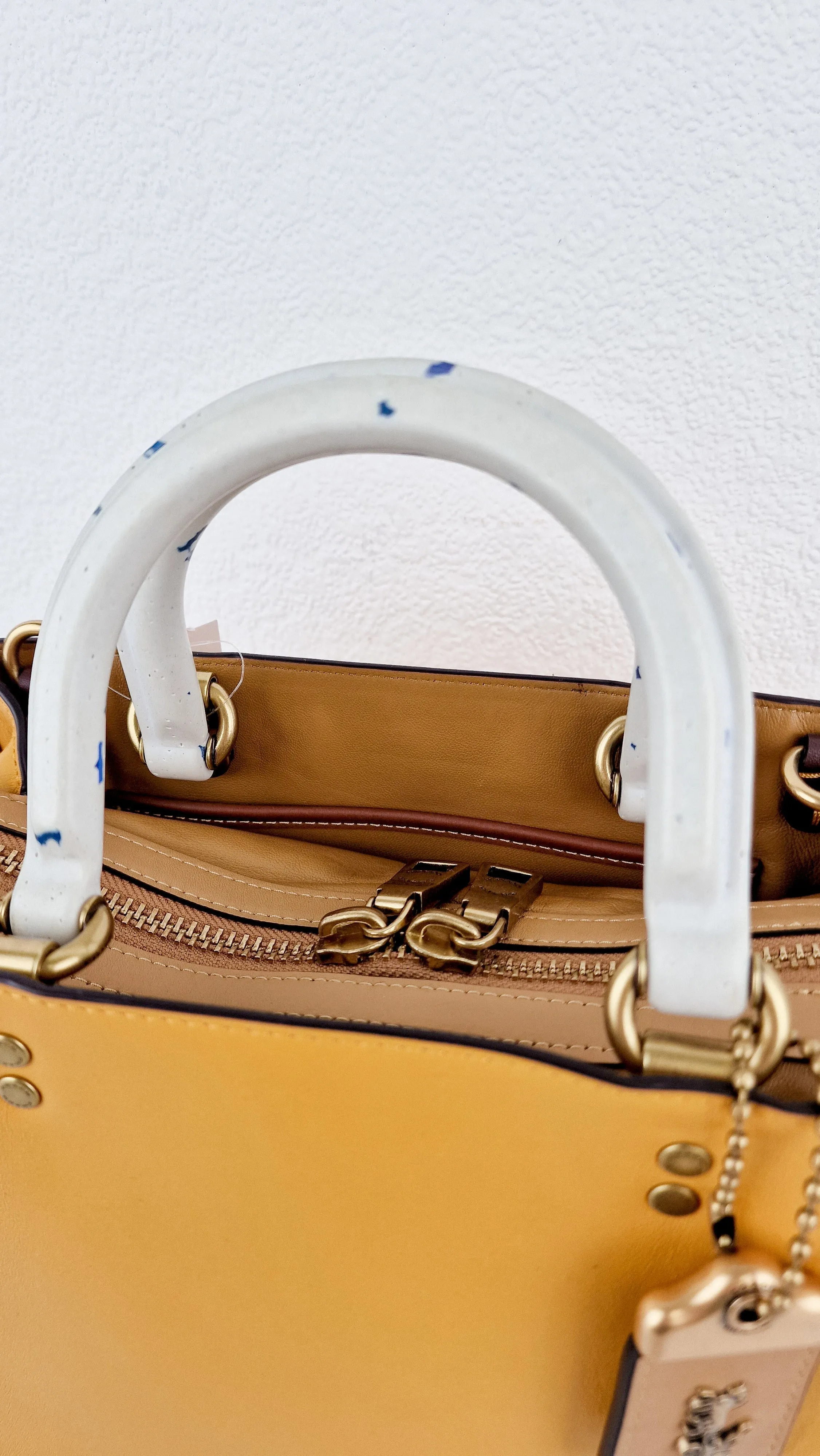 Coach 1941 Rogue 25 in Buttercup Yellow With Recycled Handles Leather Satchel - Coach C7619