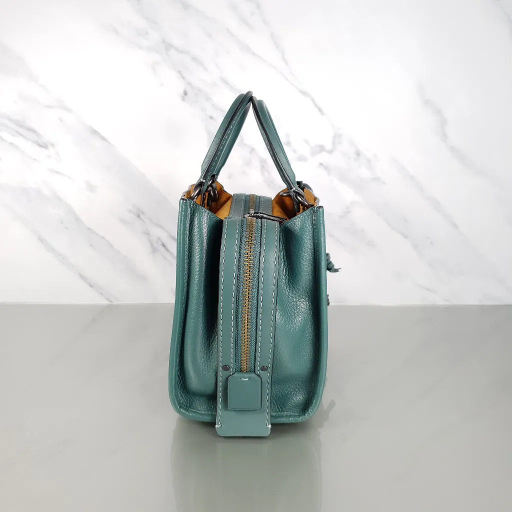 Coach 1941 Rogue 25 in Dark Turquoise With Prairie Rivets Satchel 21590