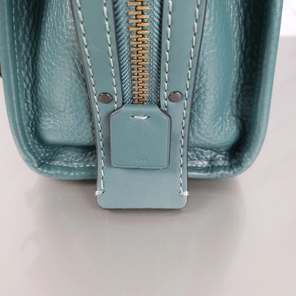 Coach 1941 Rogue 25 in Dark Turquoise With Prairie Rivets Satchel 21590