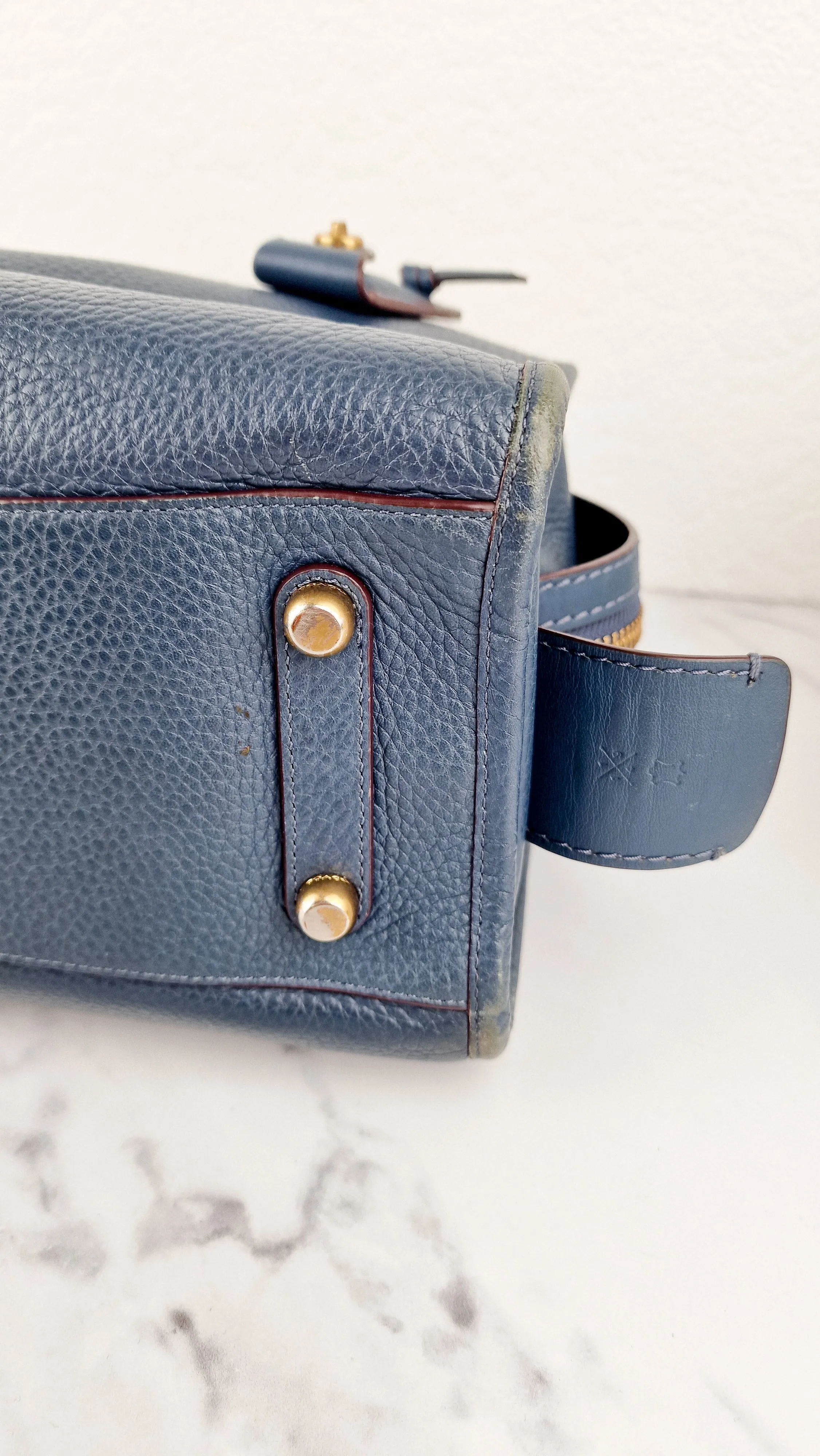 Coach 1941 Rogue 31 in Dark Denim Blue Shoulder Bag Satchel Handbag Coach 38124
