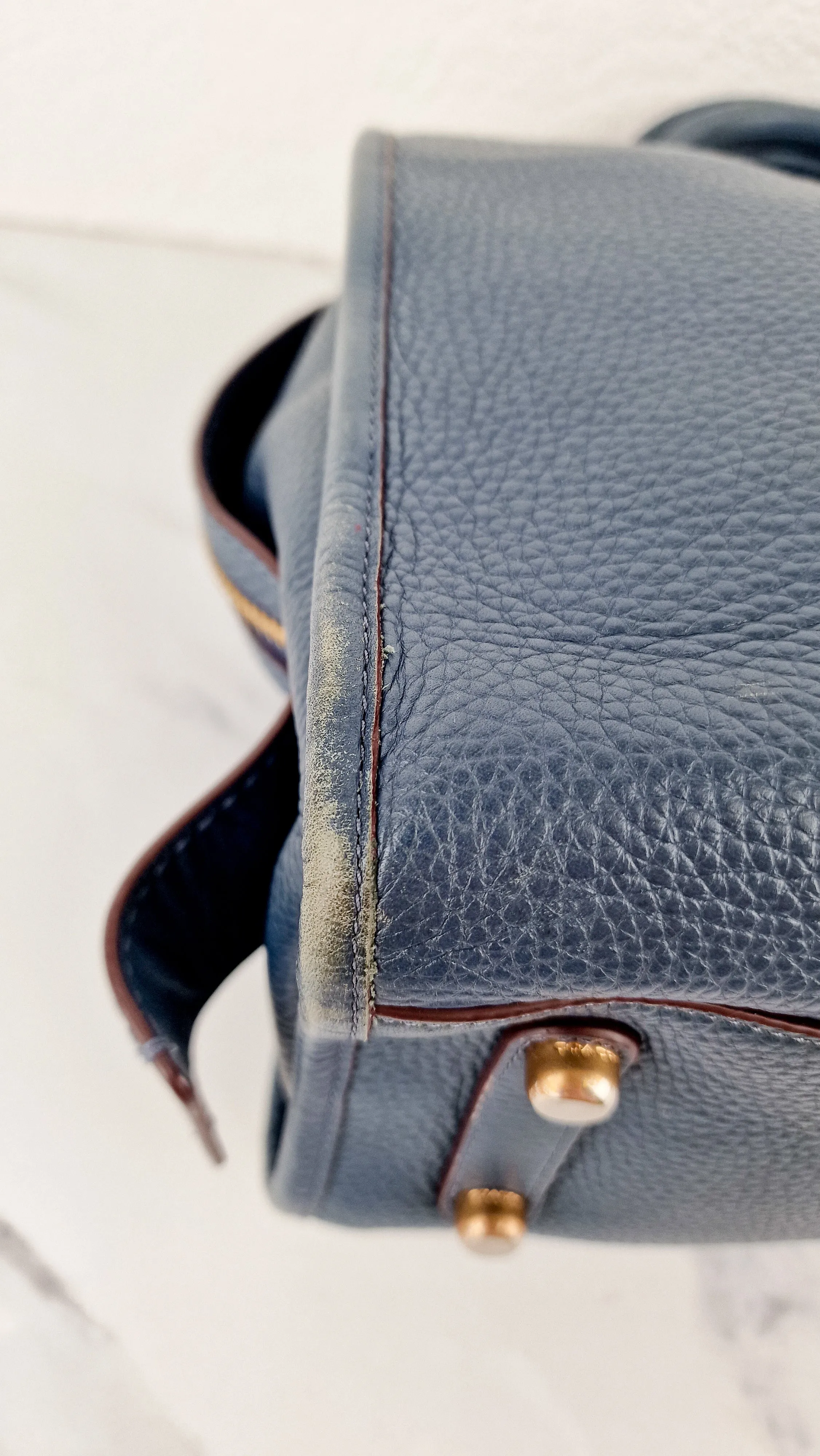 Coach 1941 Rogue 31 in Dark Denim Blue Shoulder Bag Satchel Handbag Coach 38124