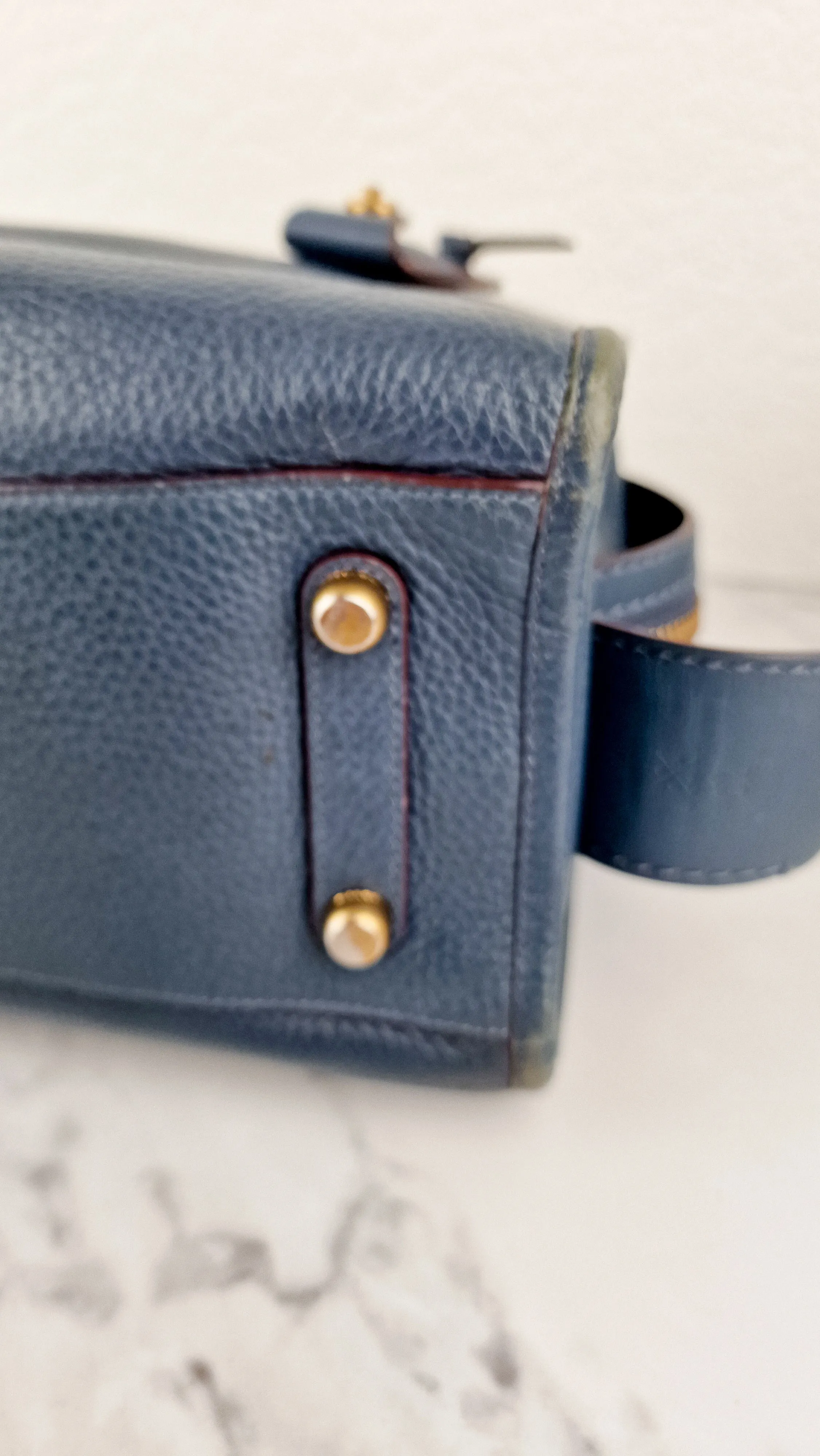 Coach 1941 Rogue 31 in Dark Denim Blue Shoulder Bag Satchel Handbag Coach 38124