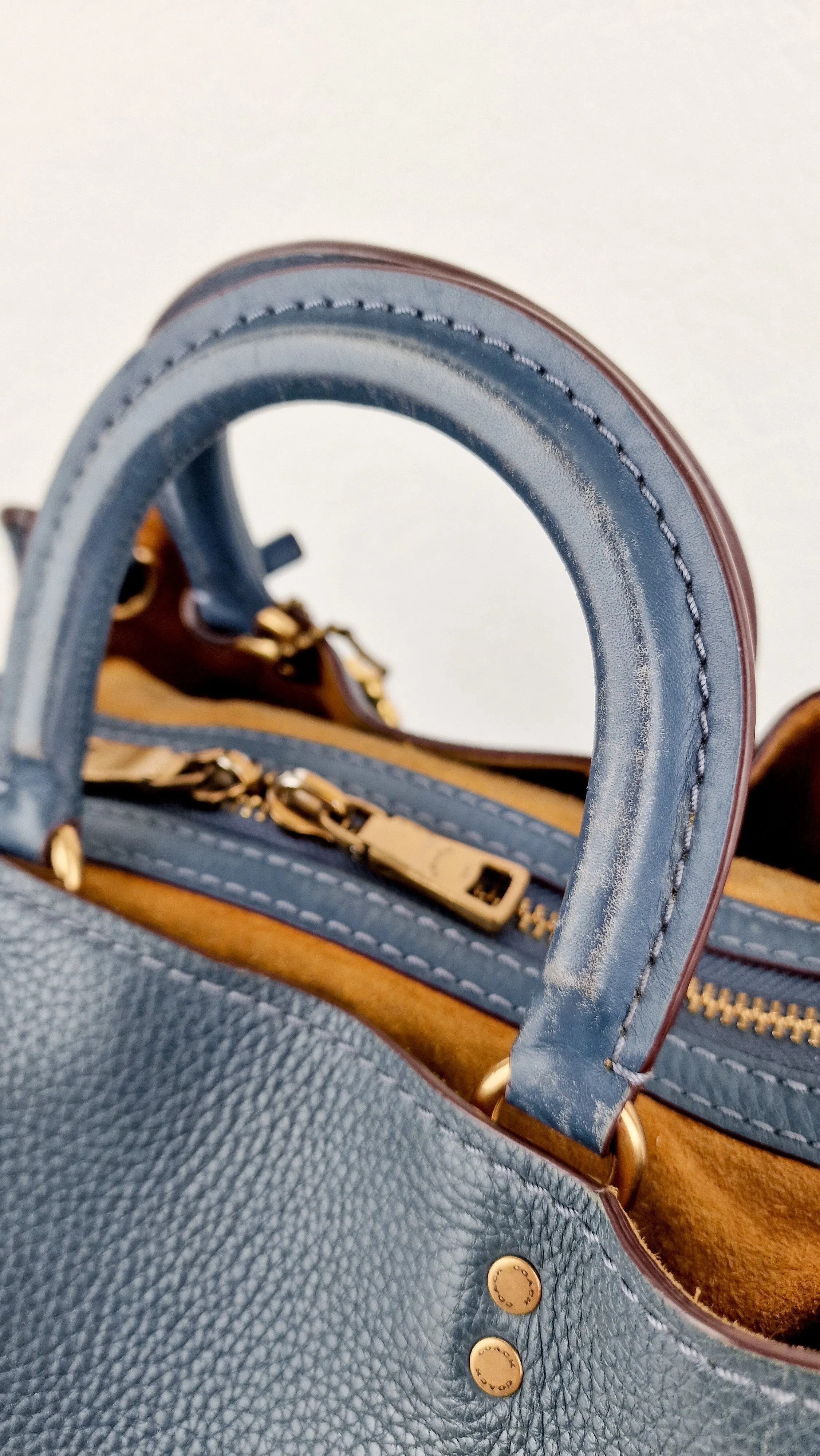 Coach 1941 Rogue 31 in Dark Denim Blue Shoulder Bag Satchel Handbag Coach 38124
