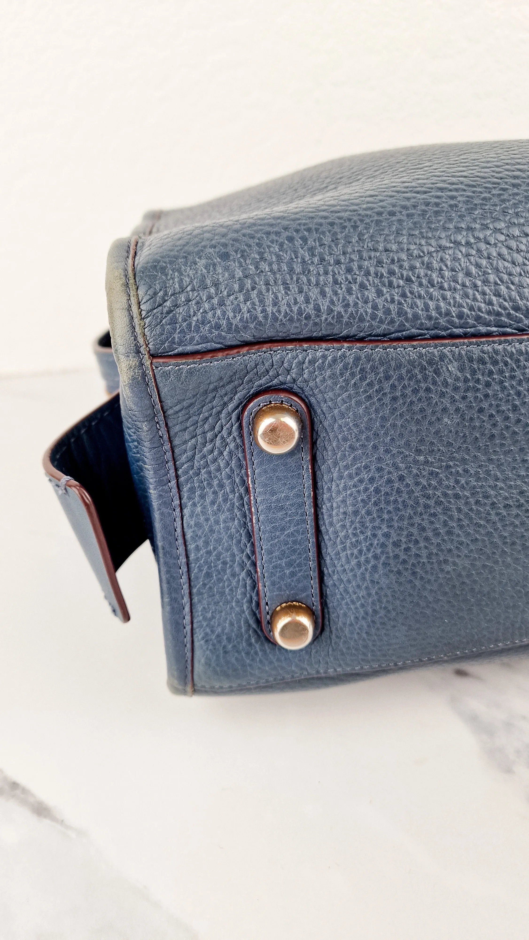Coach 1941 Rogue 31 in Dark Denim Blue Shoulder Bag Satchel Handbag Coach 38124
