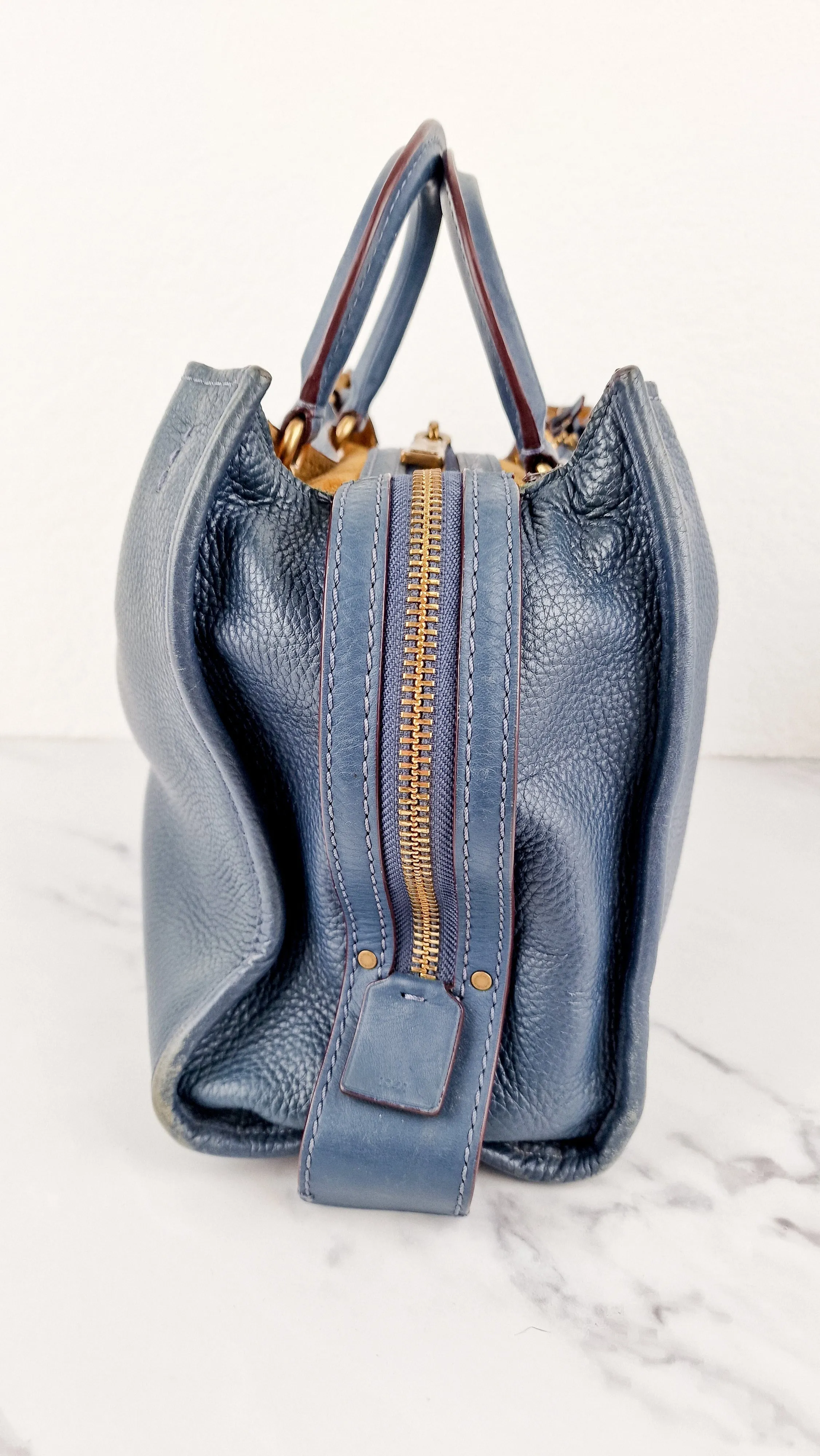 Coach 1941 Rogue 31 in Dark Denim Blue Shoulder Bag Satchel Handbag Coach 38124