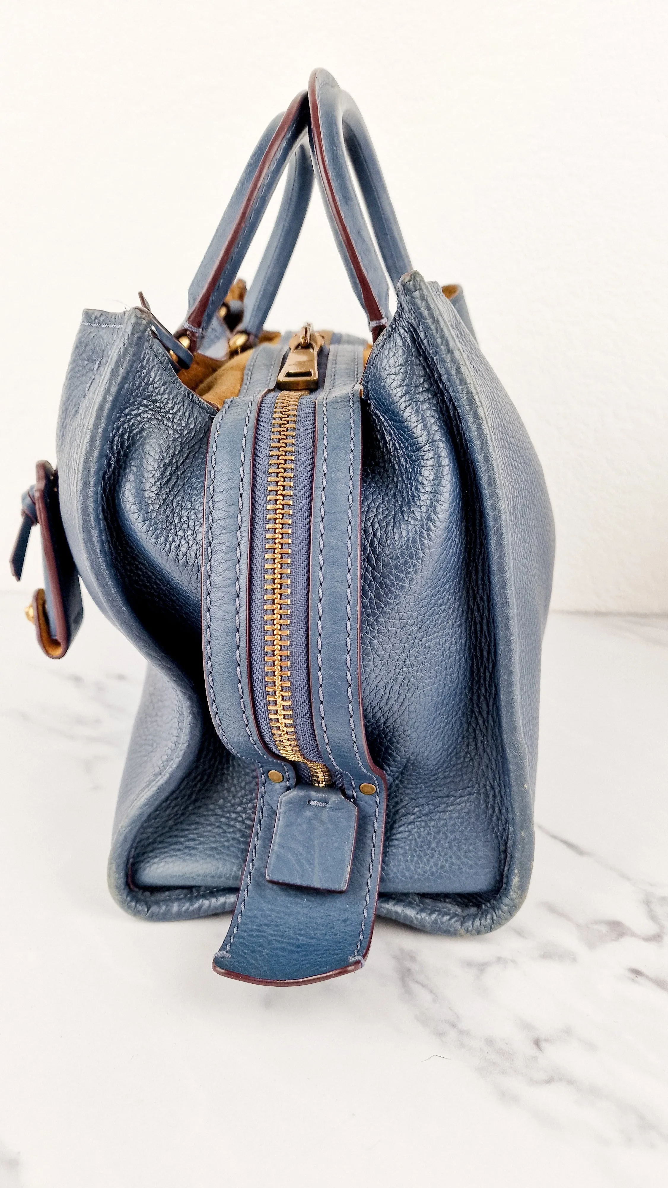 Coach 1941 Rogue 31 in Dark Denim Blue Shoulder Bag Satchel Handbag Coach 38124