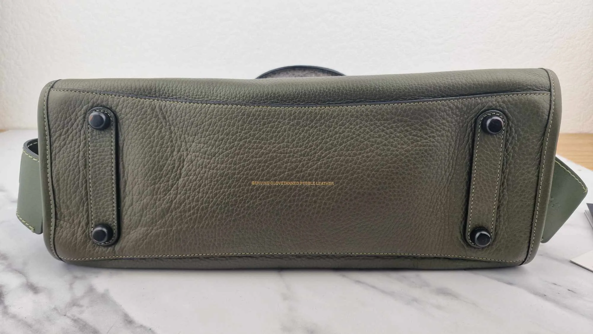 Coach 1941 Rogue 36 in Army Green Olive with Genuine Snakeskin Handles - Shoulder Bag Handbag - Coach 58965