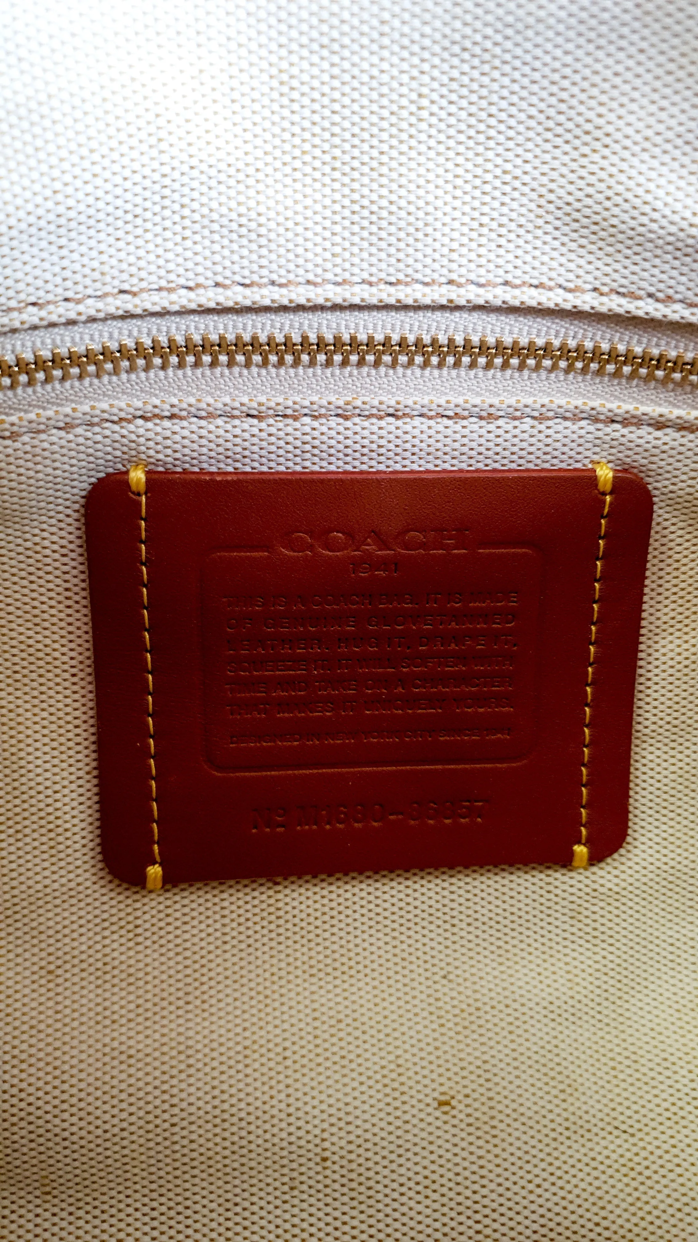 Coach 1941 Rogue Satchel 31 in Chalk with Honey Suede - Barrel Bag Coach 86857