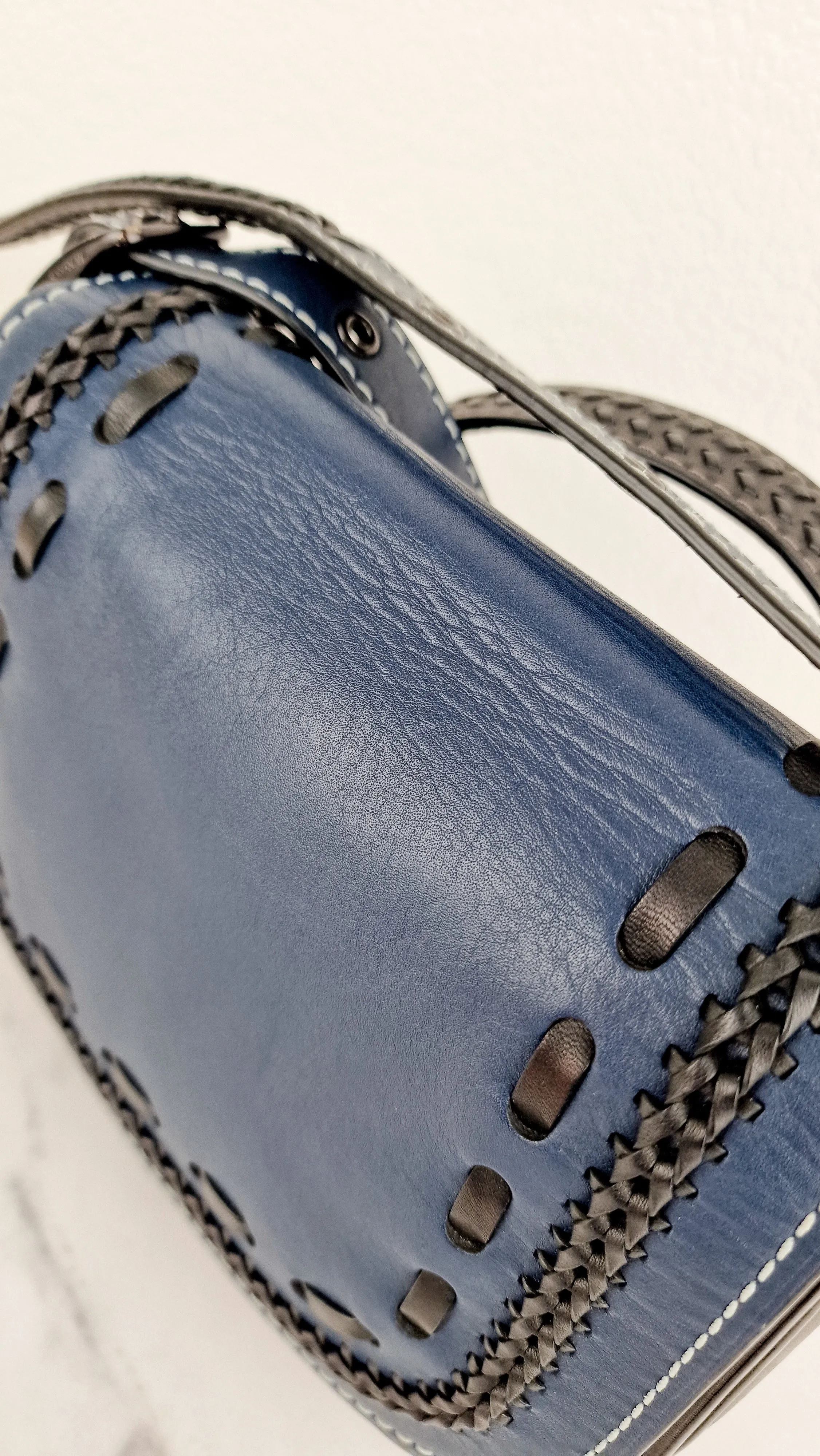 Coach 1941 Saddle 23 in Prussian Blue With Whiplash Black Detail - Crossbody Bag - Coach 58124