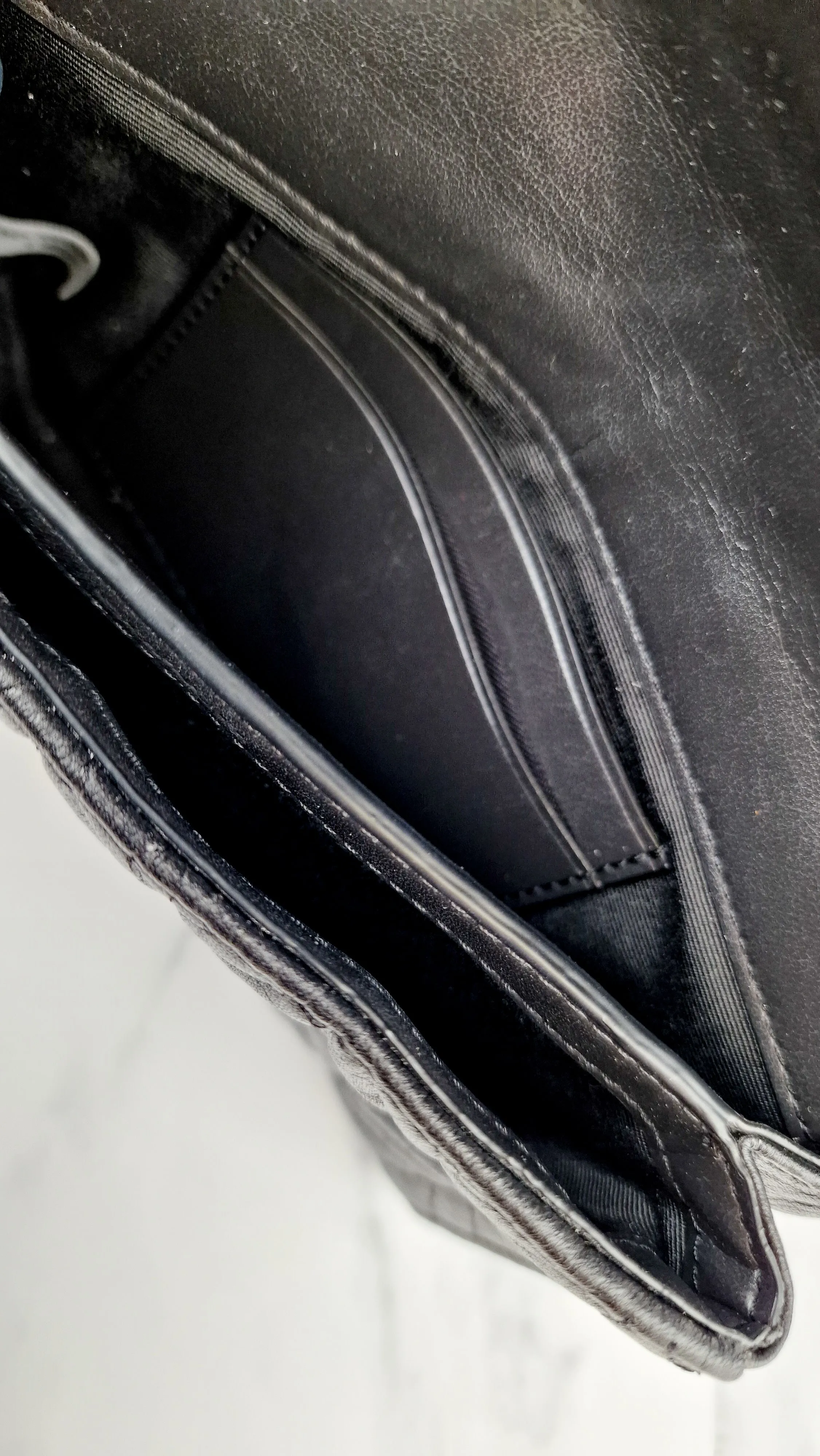 Coach Chevron Quilted Leather Crossbody Wallet Clutch Bag Black Metallic - Coach F38681
