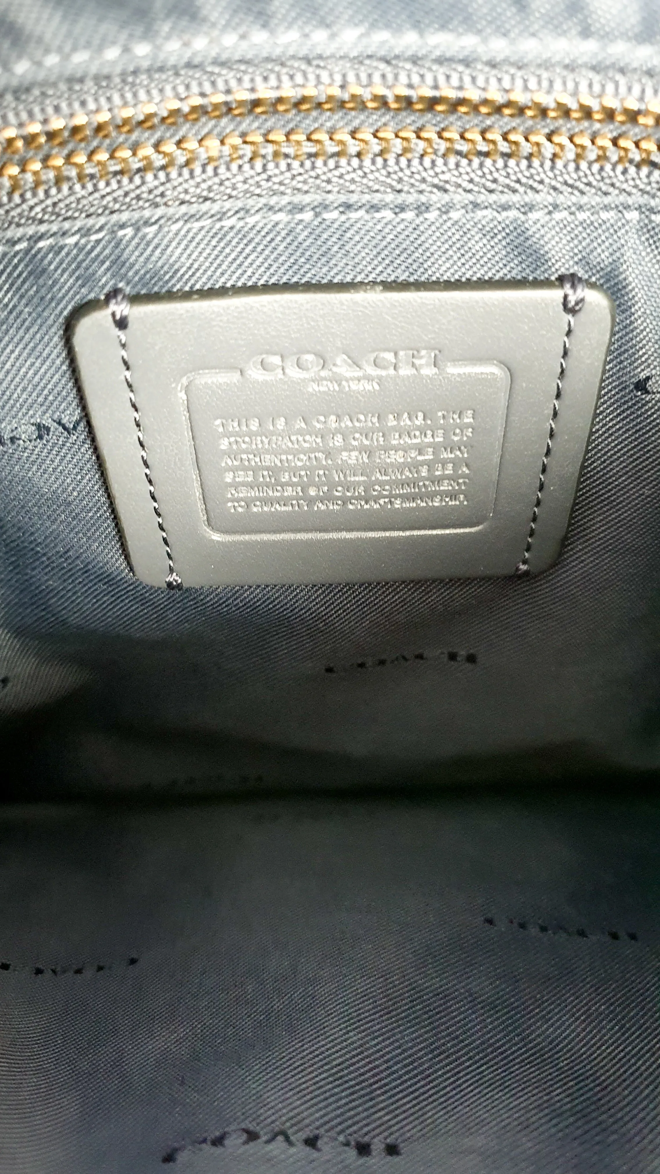 Coach Dreamer Shoulder Bag Crossbody in Black and Blue with Whipstitch and Snakeskin - Mixed Leather & Suede - Sample Bag