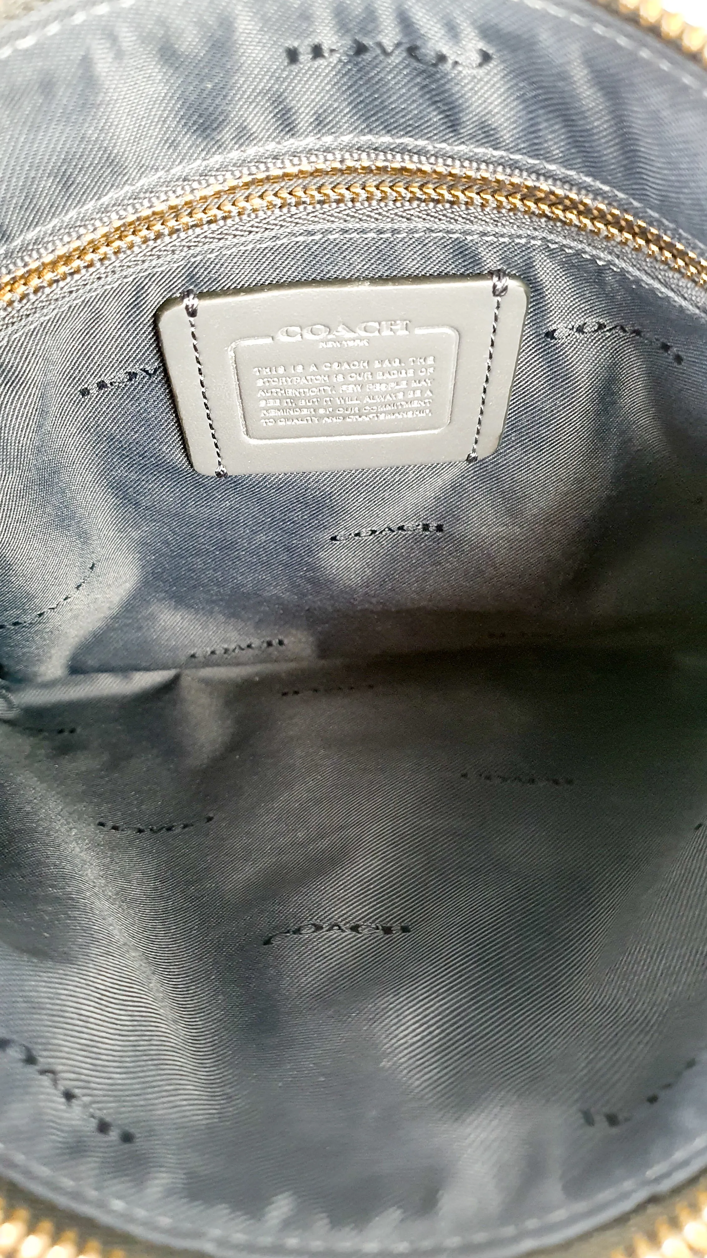 Coach Dreamer Shoulder Bag Crossbody in Black and Blue with Whipstitch and Snakeskin - Mixed Leather & Suede - Sample Bag