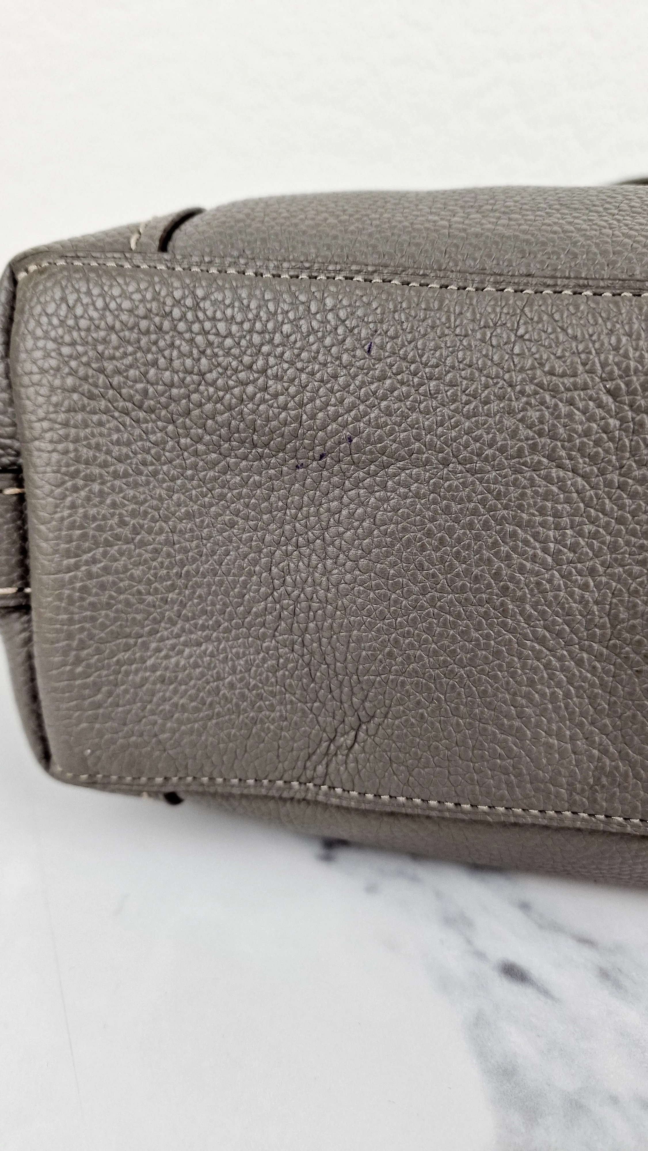 Coach Edie Shoulder Bag 28 in Grey Pebble Leather - Handbag Coach 57124