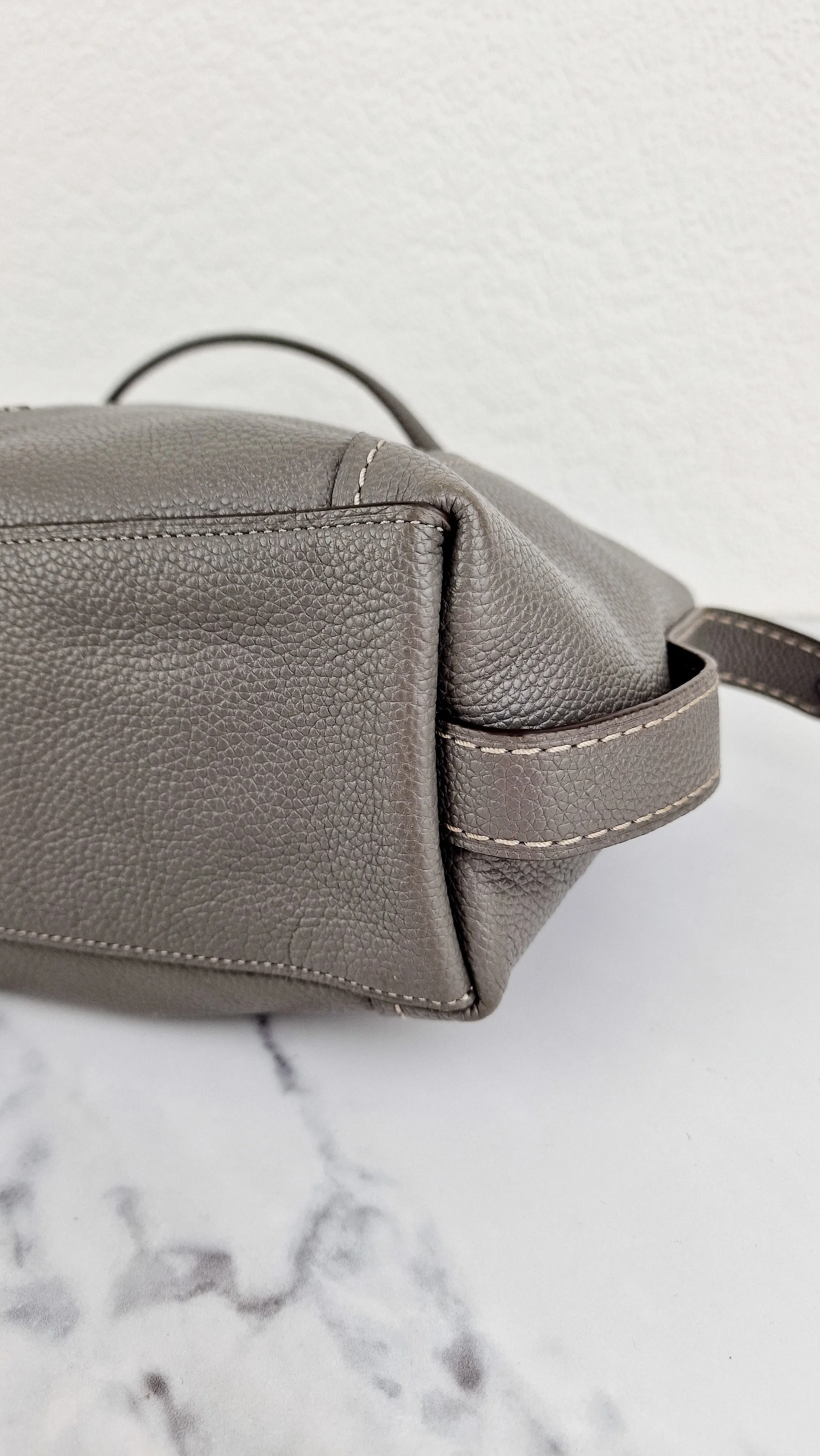 Coach Edie Shoulder Bag 28 in Grey Pebble Leather - Handbag Coach 57124