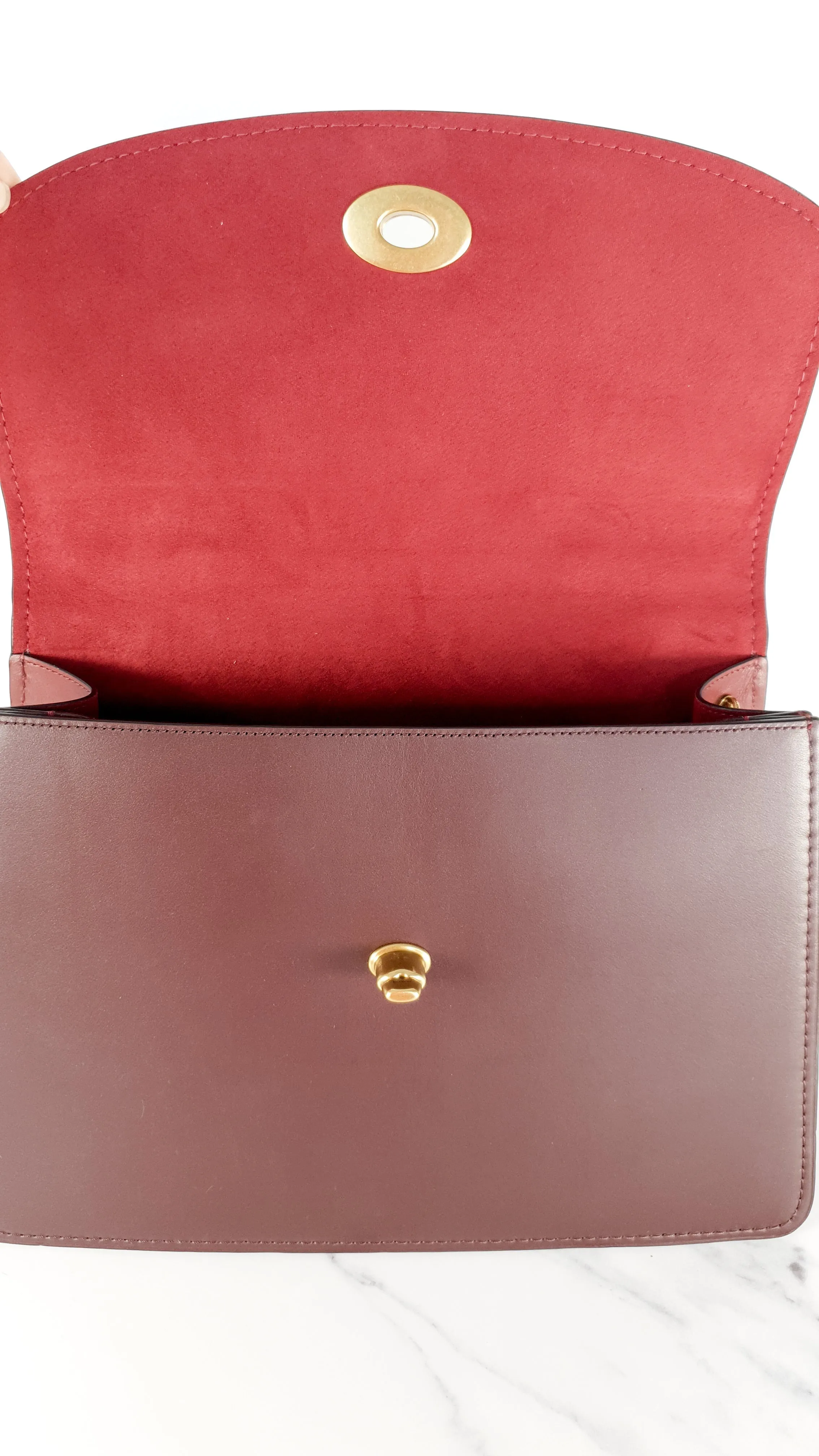 Coach Parker 32 Tophandle Carryall in Oxblood Burgundy Colorblock with Snakeskin Details - Handbag Exotic Crossbody Bag Coach 73969