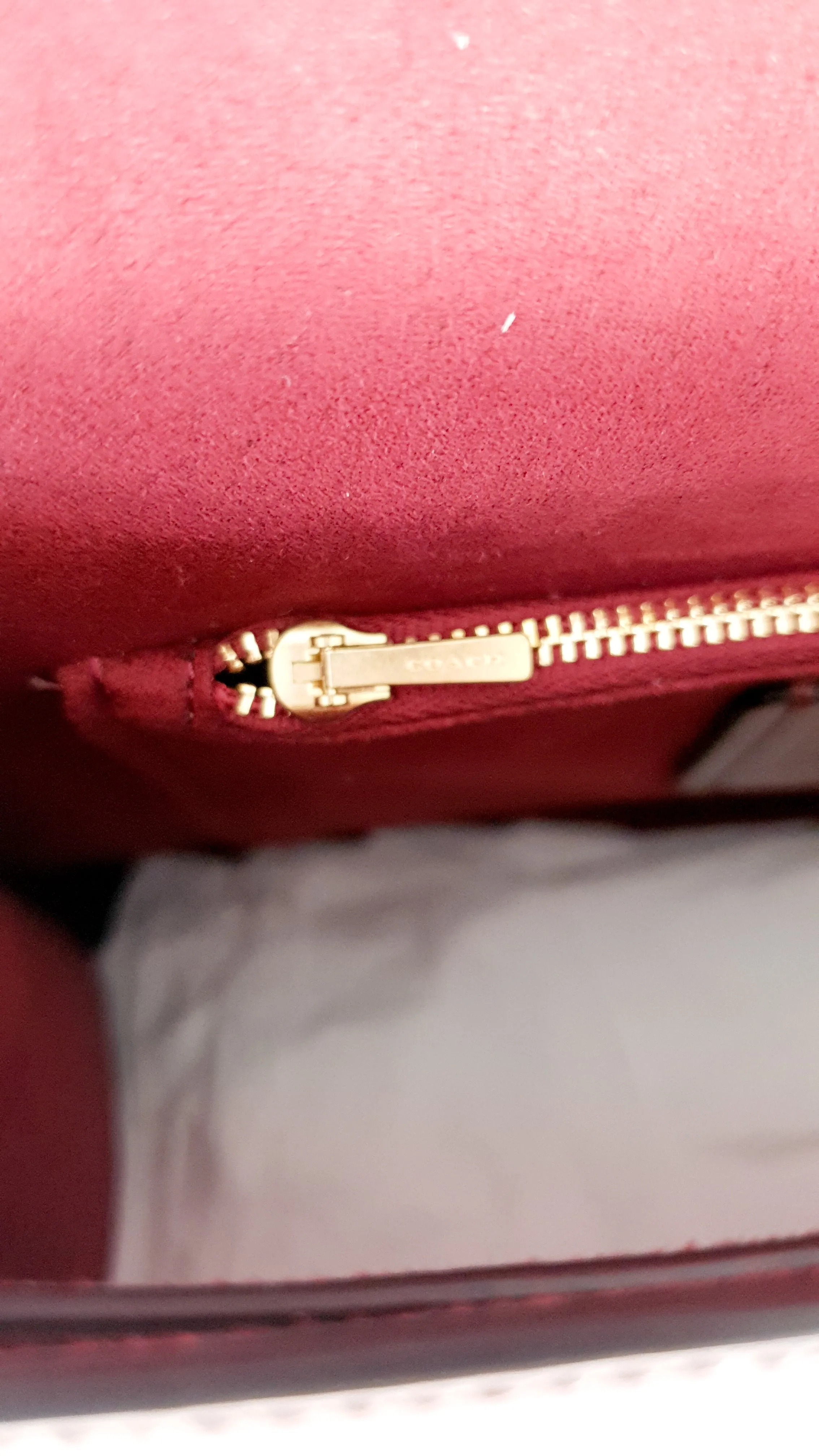 Coach Parker 32 Tophandle Carryall in Oxblood Burgundy Colorblock with Snakeskin Details - Handbag Exotic Crossbody Bag Coach 73969