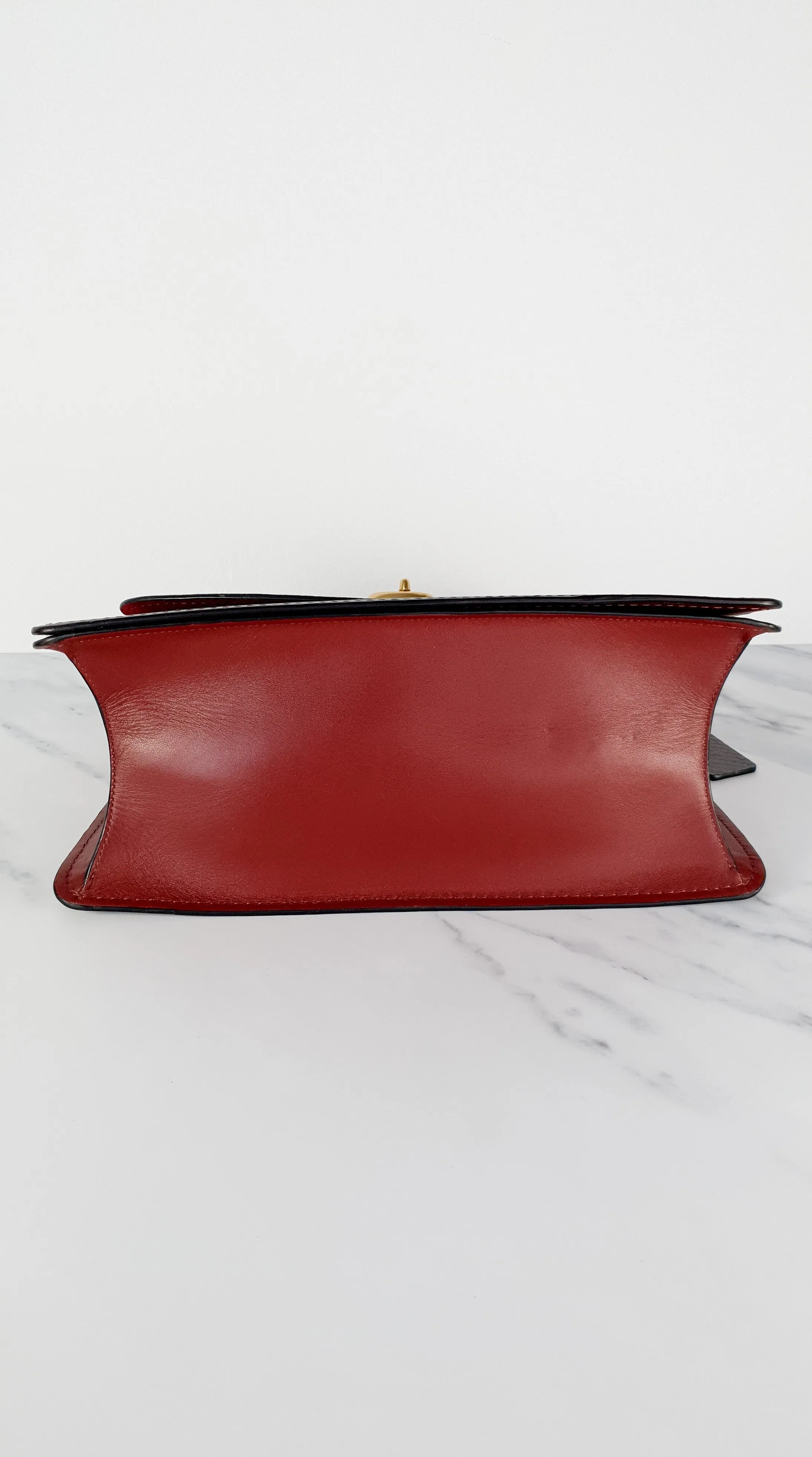 Coach Parker 32 Tophandle Carryall in Oxblood Burgundy Colorblock with Snakeskin Details - Handbag Exotic Crossbody Bag Coach 73969