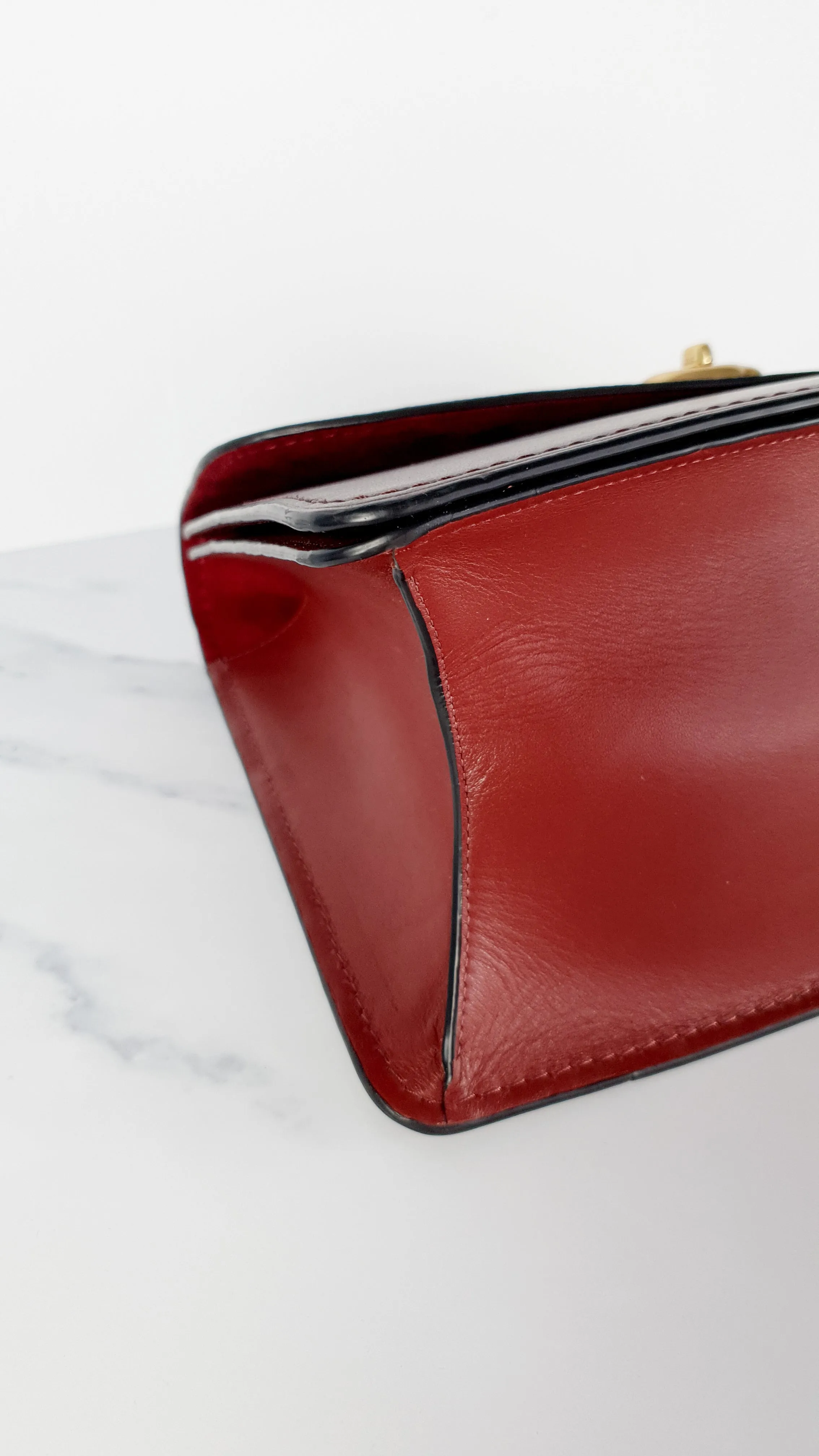 Coach Parker 32 Tophandle Carryall in Oxblood Burgundy Colorblock with Snakeskin Details - Handbag Exotic Crossbody Bag Coach 73969