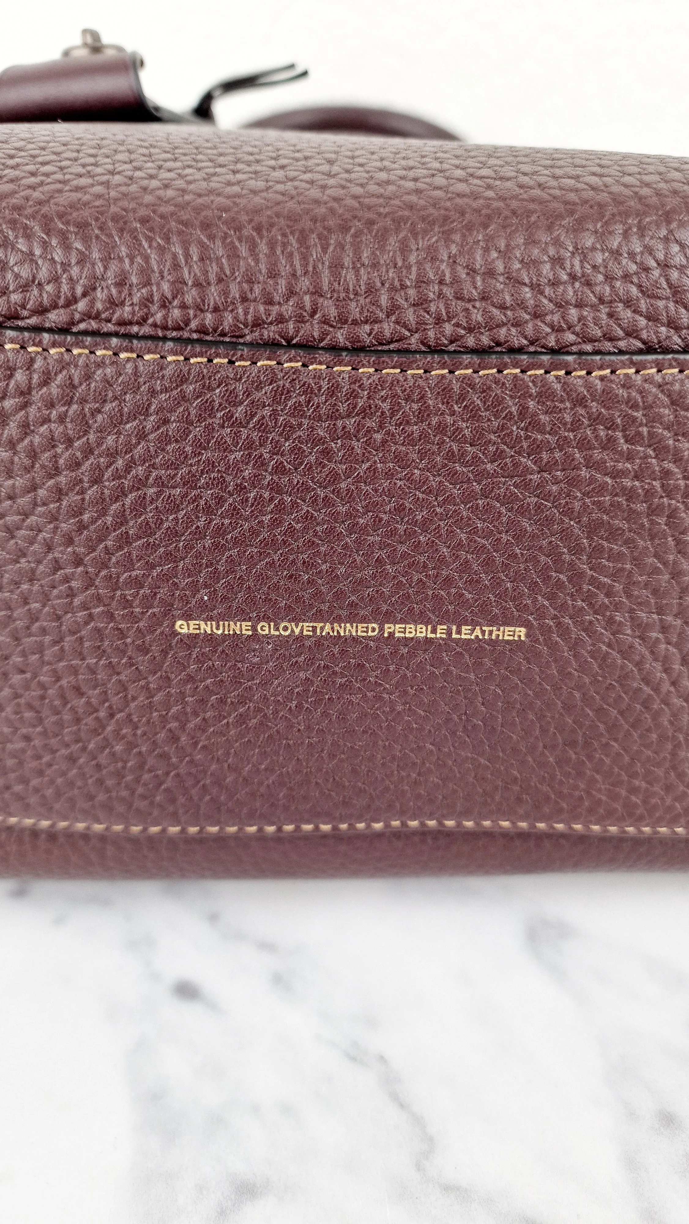 Coach Rogue 25 in Oxblood Pebble Leather with Red Suede Lining Coach 54536