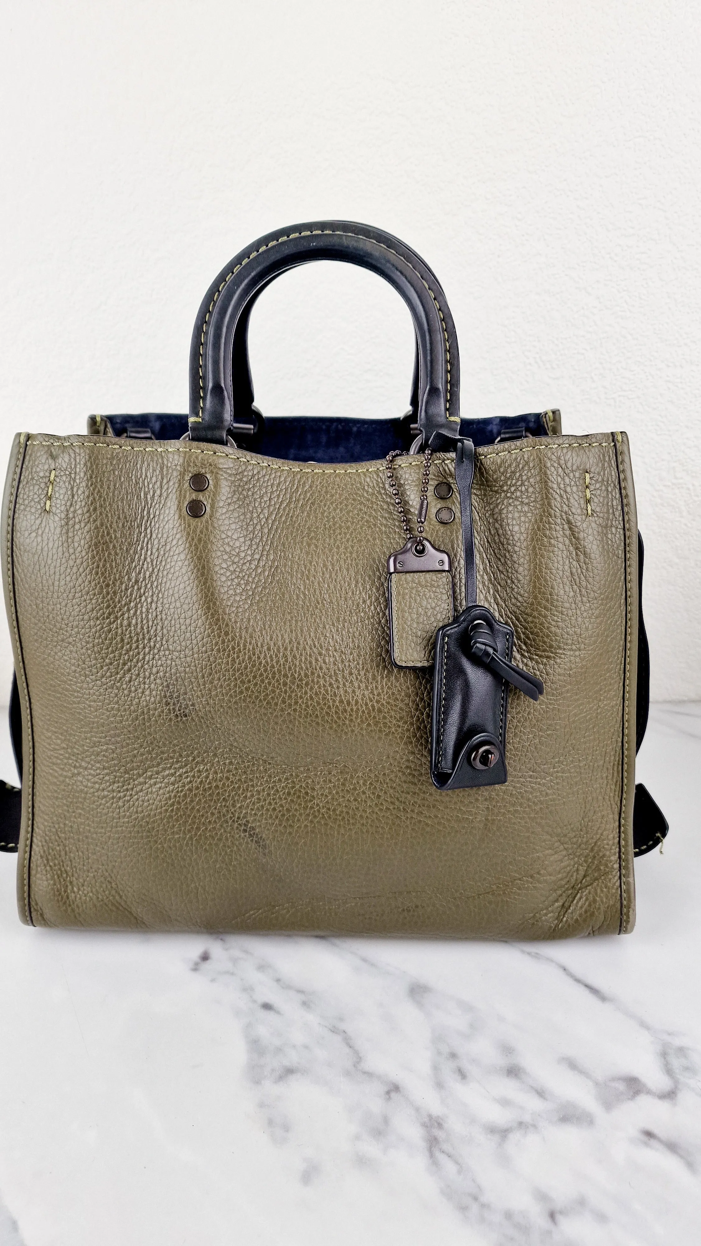 Coach Rogue 31 Olive Army Green With Black Details Handbag Colorblock Coach 38124