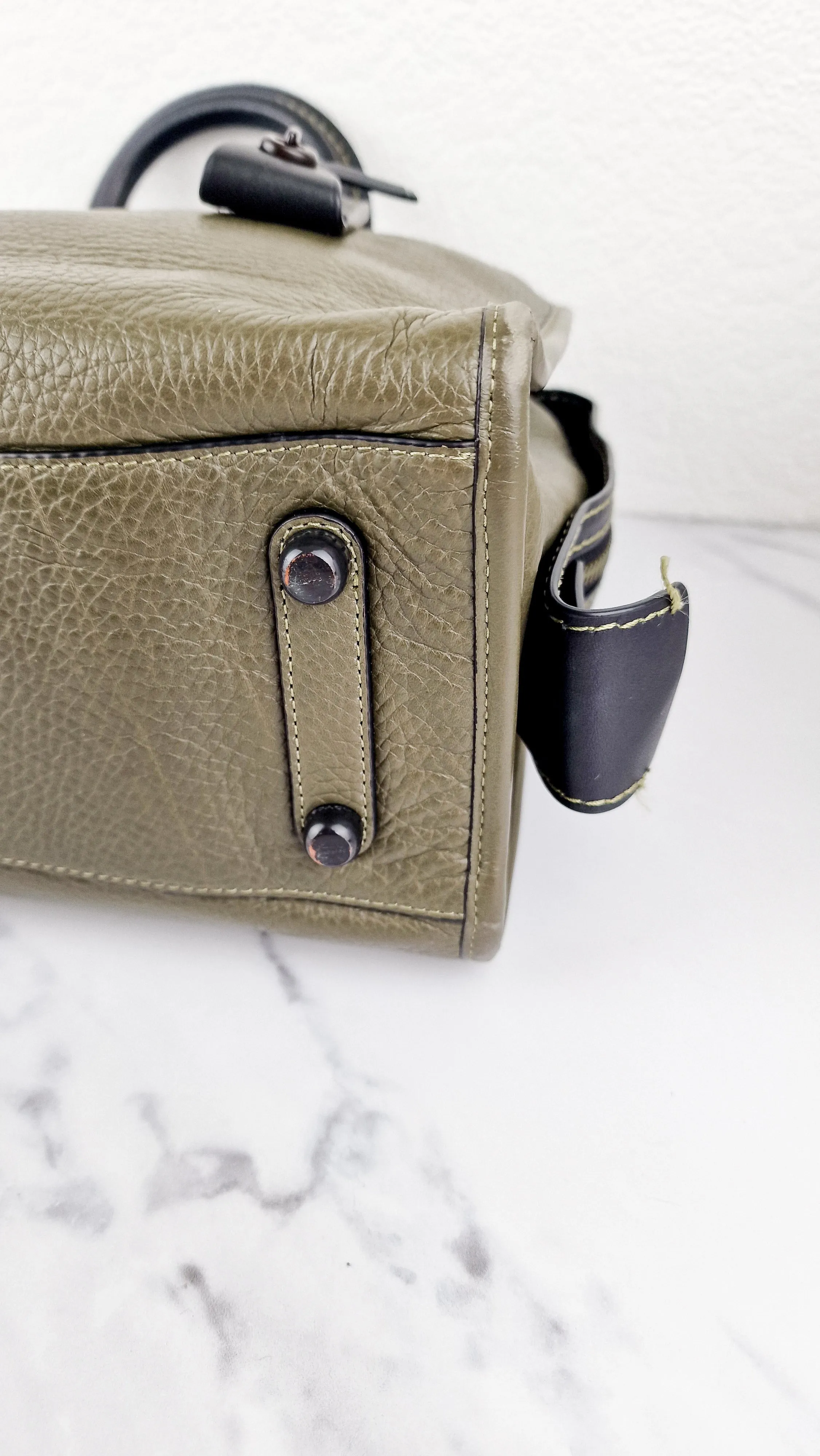 Coach Rogue 31 Olive Army Green With Black Details Handbag Colorblock Coach 38124