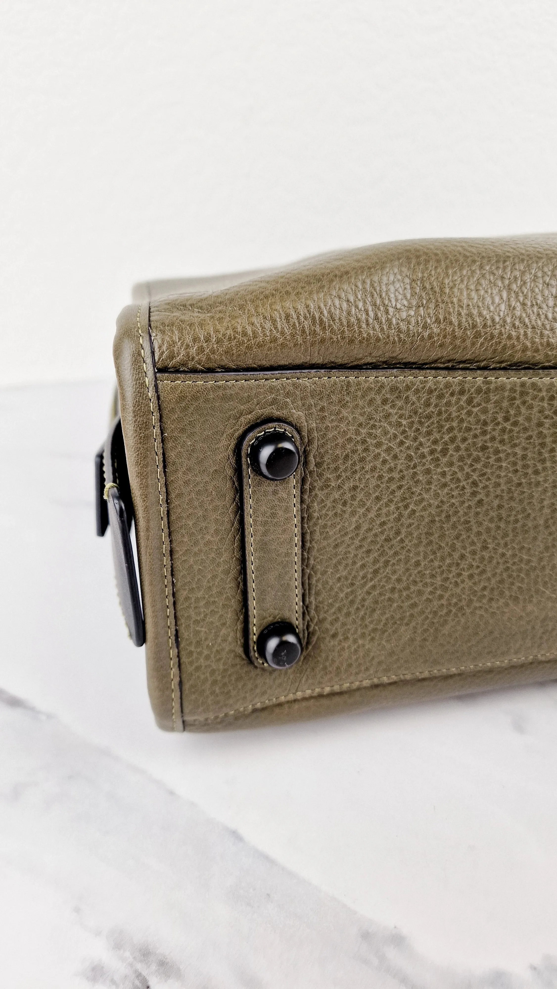 Coach Rogue 31 Olive Army Green With Black Details Handbag Colorblock Dark Green - Coach 38124