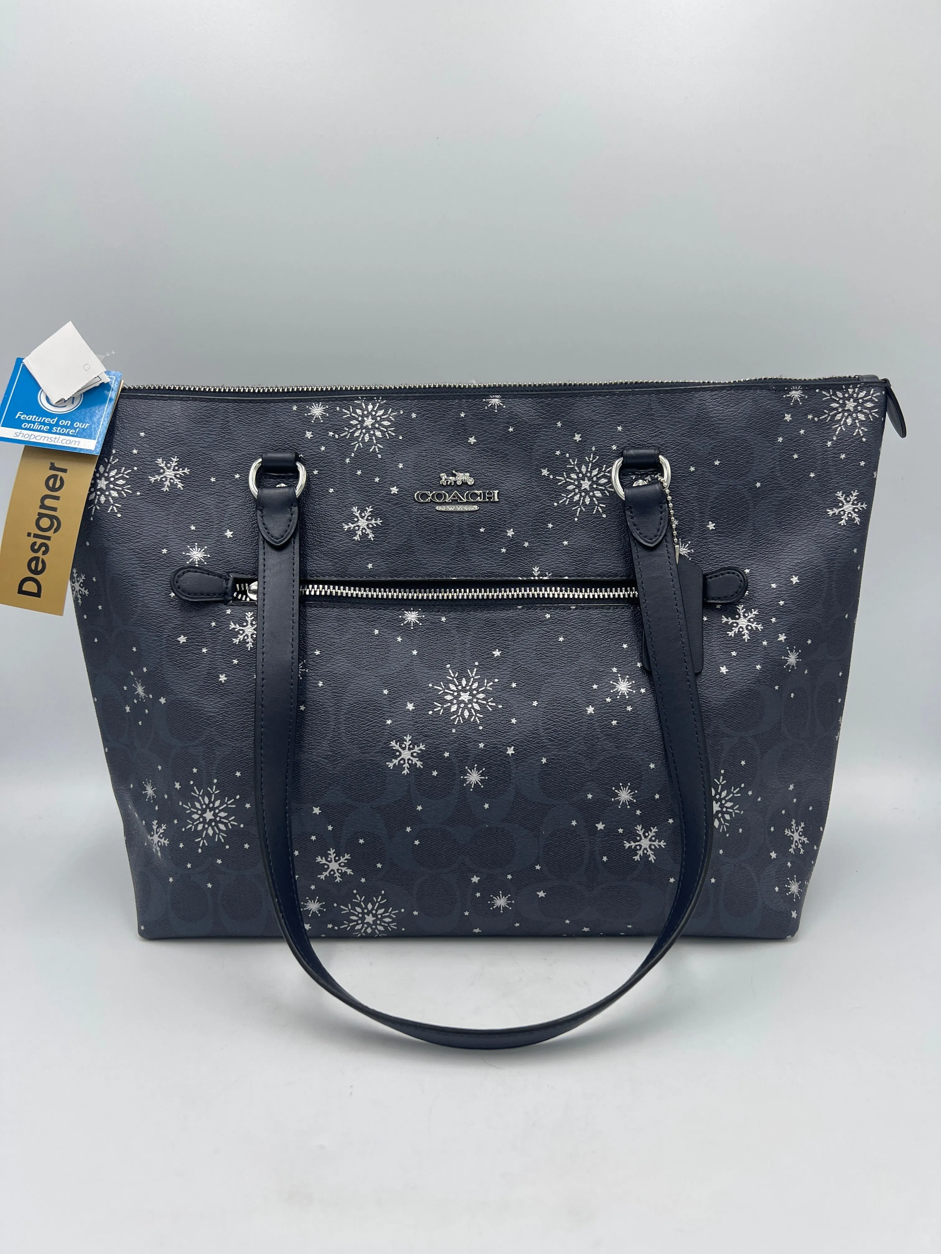 Coach Snowflake Zip-Top Tote  Size: Large