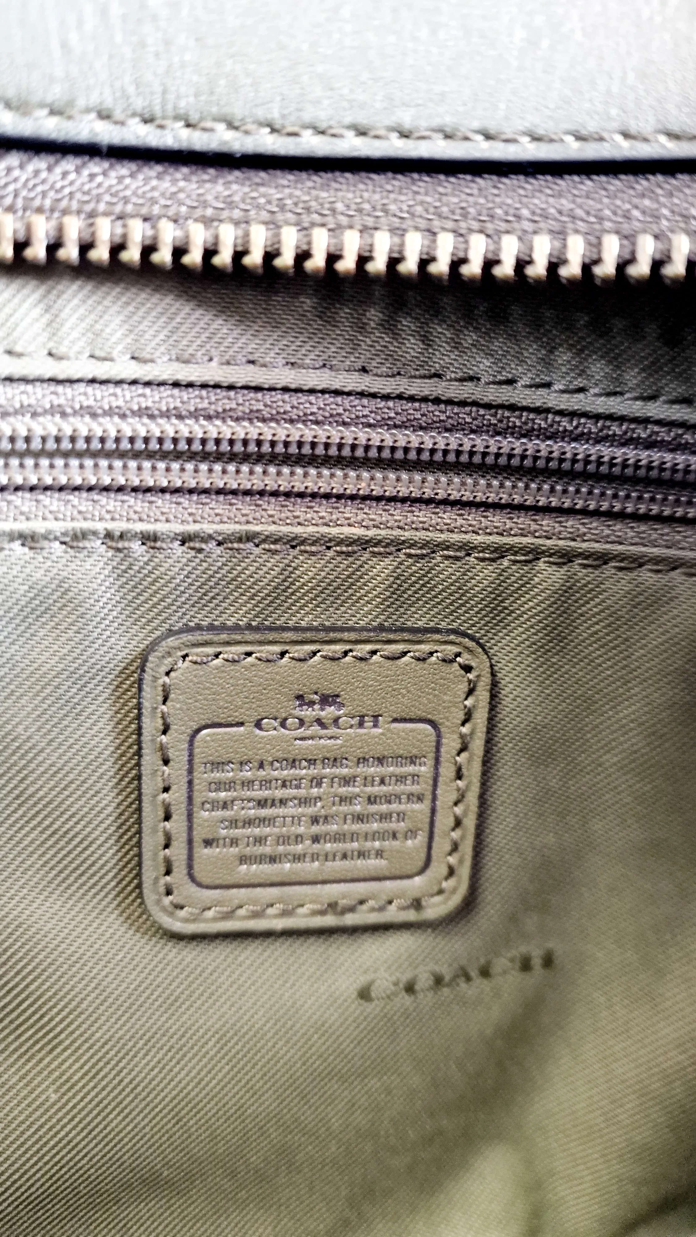 Coach Swagger 27 in Dark Green Burnished Leather - Handbag Shoulder Bag - Coach 38372