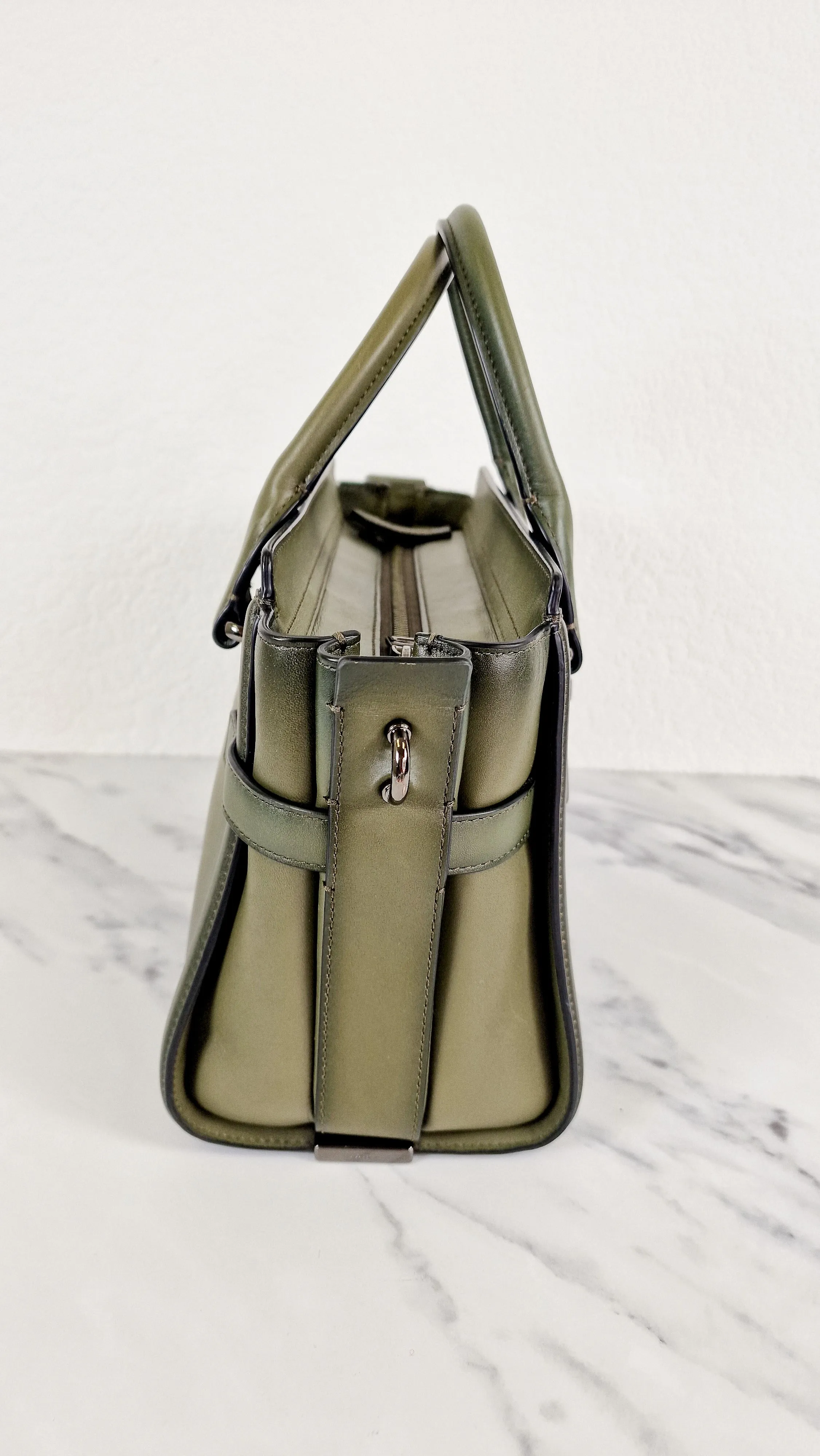Coach Swagger 27 in Dark Green Burnished Leather - Handbag Shoulder Bag - Coach 38372