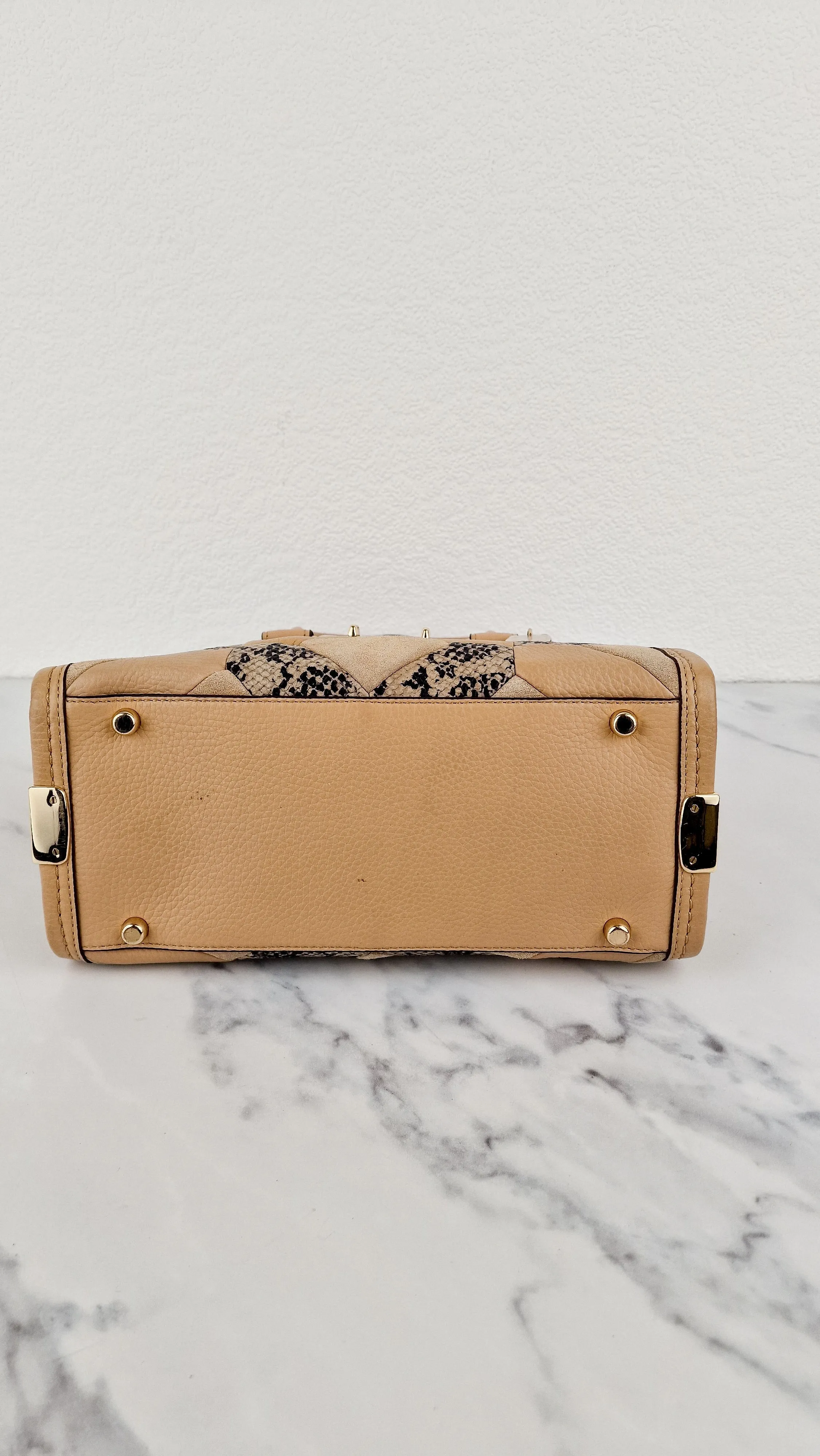 Coach Swagger 27 Patchwork Beechwood Patchwork & Snake Embossed Leather & Suede - Coach 37188