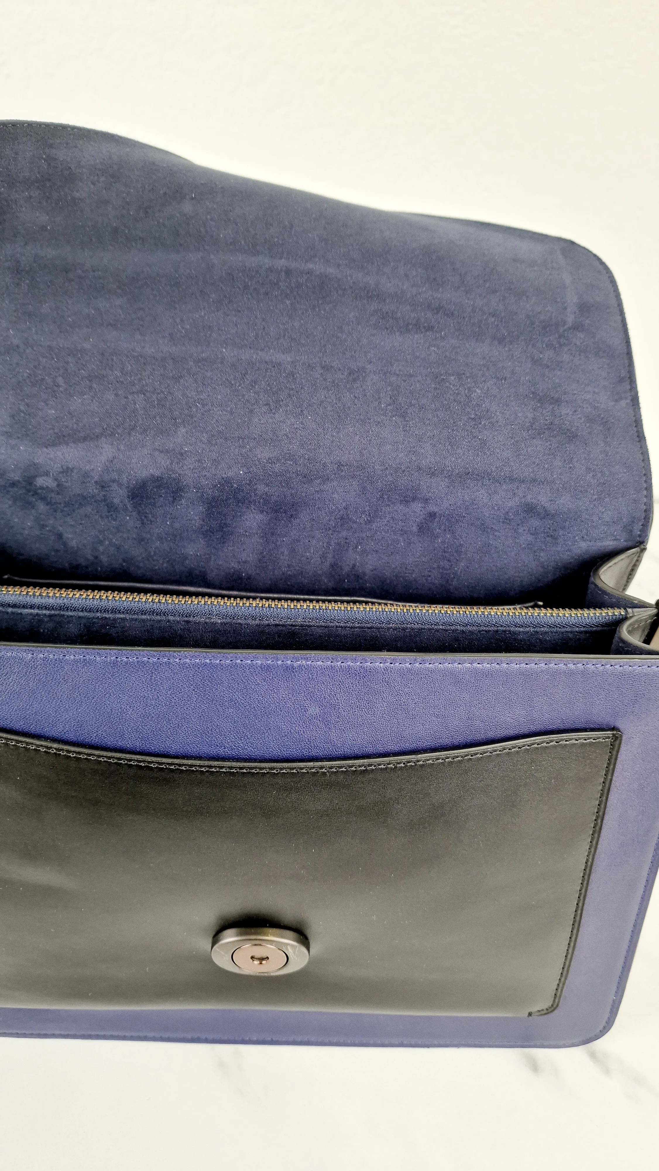 Coach Tabby Sample Bag with Ruched Pleating in Cadet Blue and Black Leather - Handbag
