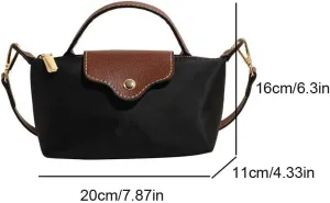 Crossbody Bag for Women Chic Lightweight Purse with Leather Top-handle Mini Shoulder Handbag Zipper Small Top Hand